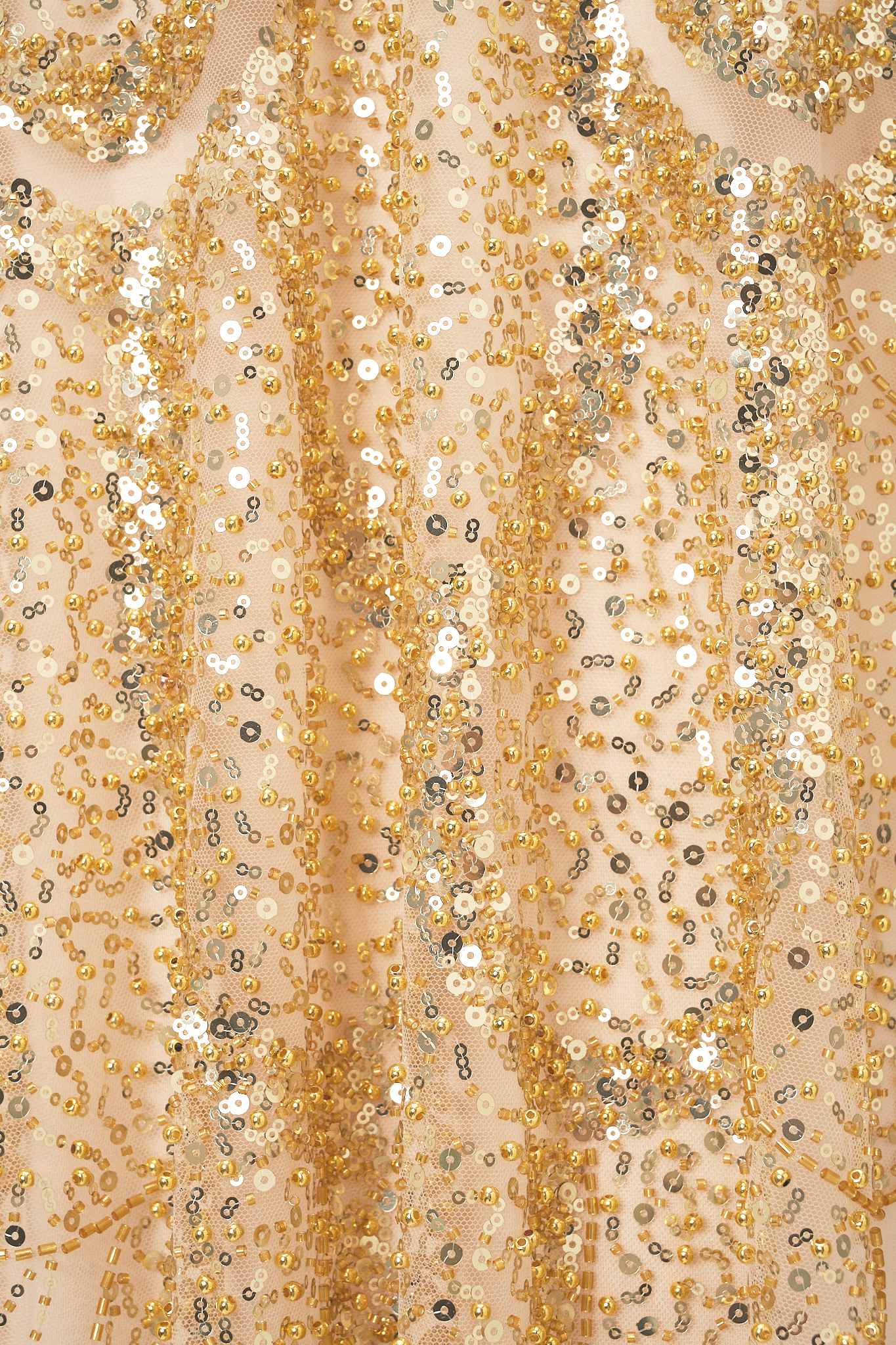 Glamour After Dark Sequin Embellished Mesh Maxi Dress