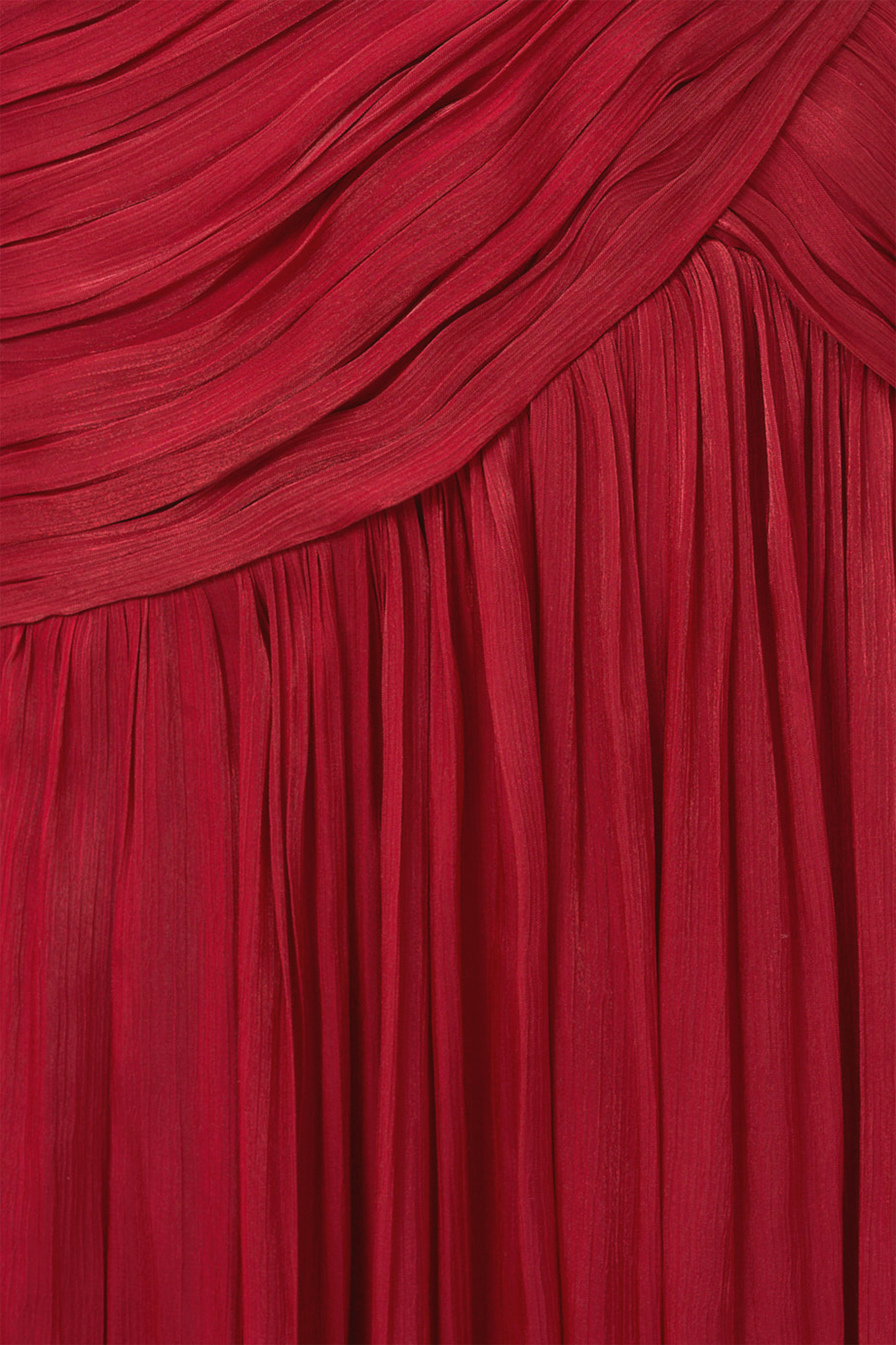 Night Of Enchantment Strapless Ruched Maxi Dress With Scarf