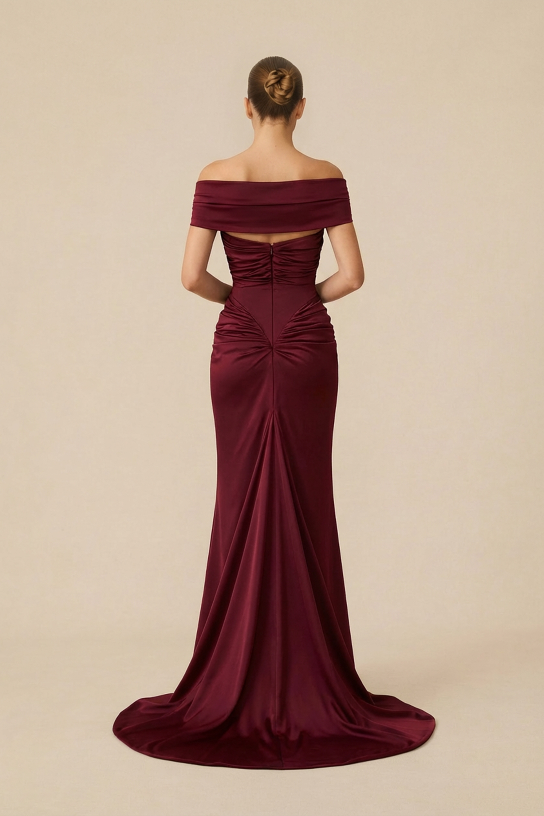 Flirty Vibes Burgundy Off Shoulder Corset Maxi Dress