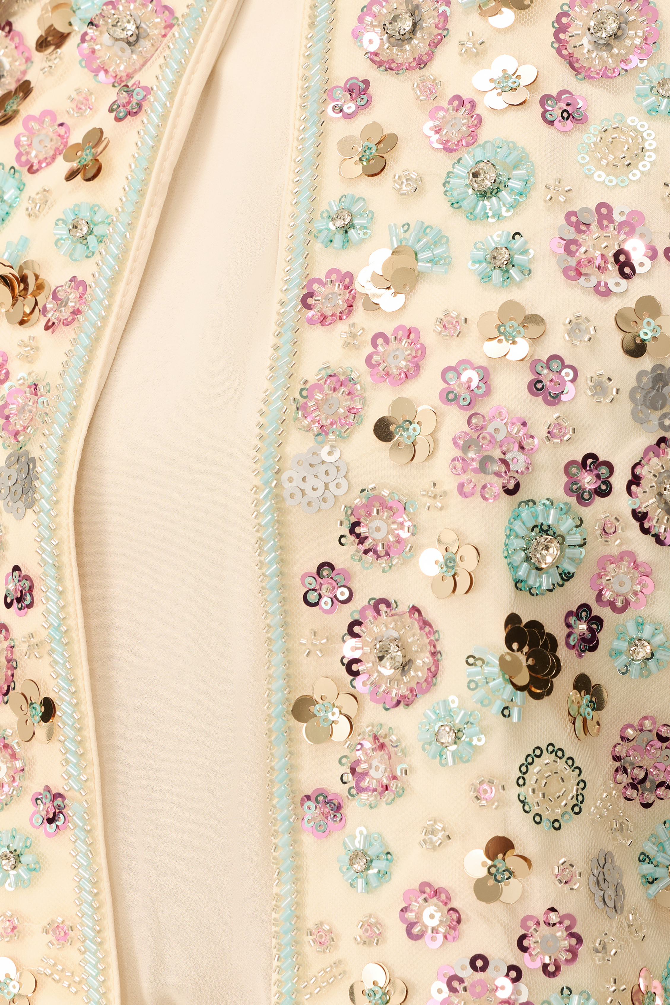 Modest Glamour Embellished Cropped Jacket & Pleated Dress Set
