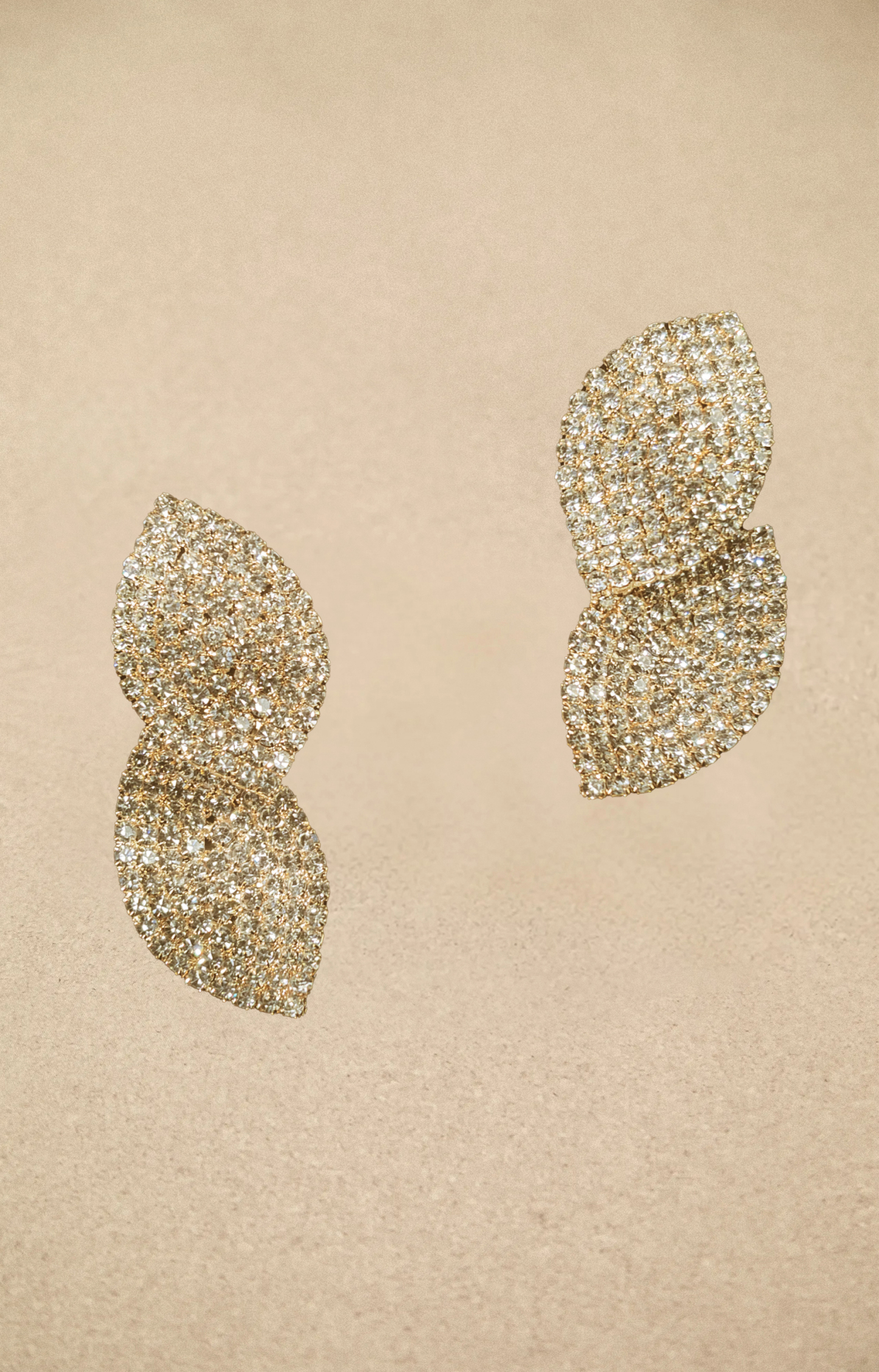Diamond Leaf Shape Earrings & Ring