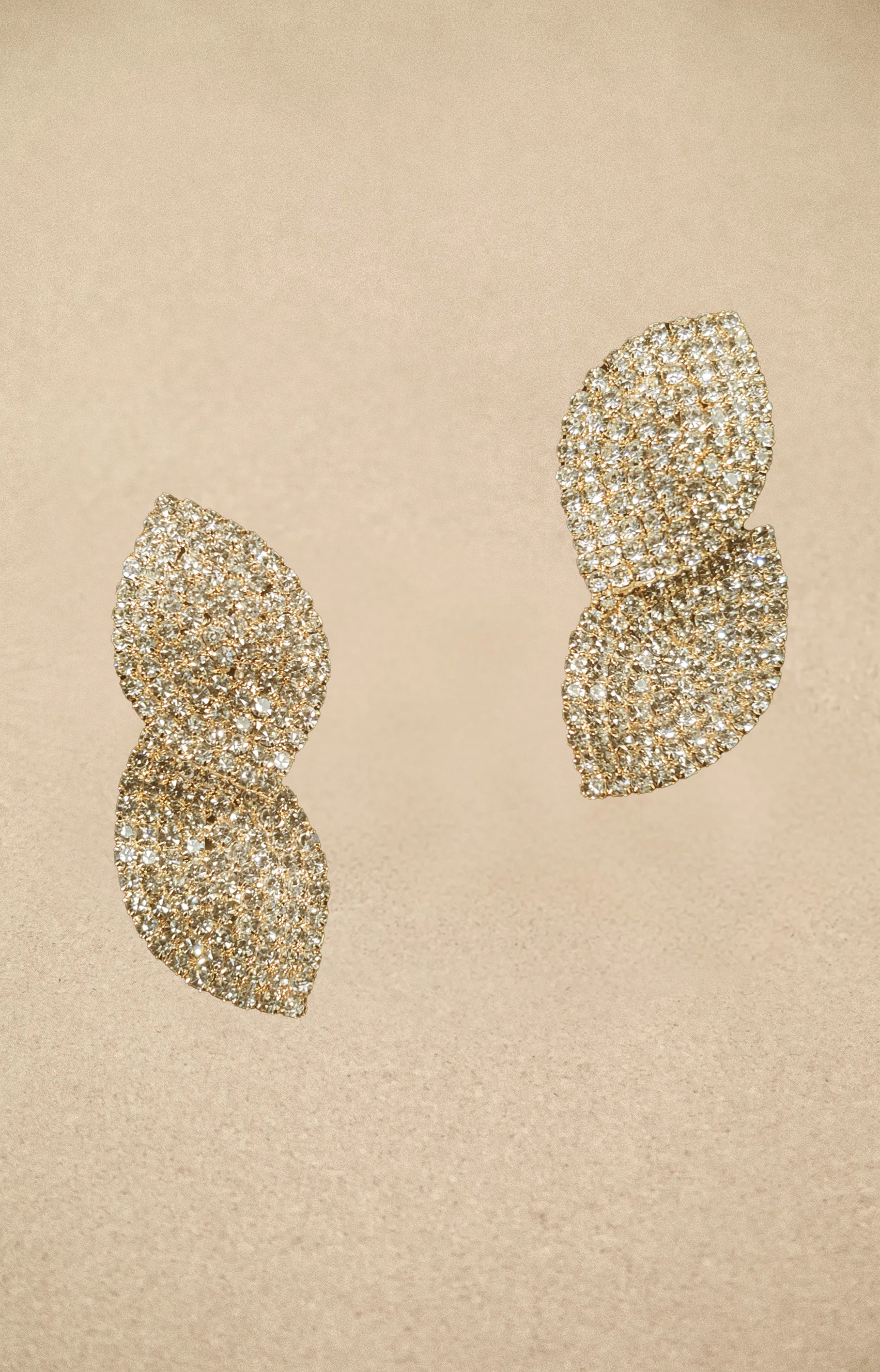 Diamond Leaf Shape Earrings & Ring