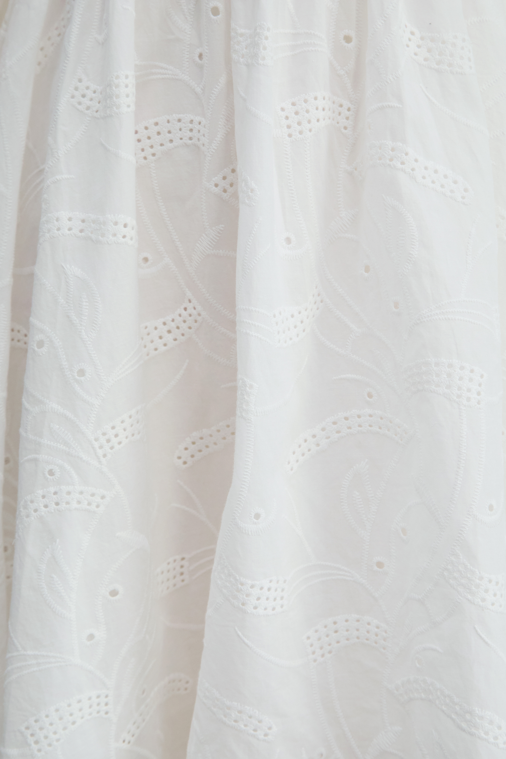 Loveliest Looks White Floral Embroidery Belted Mini Dress