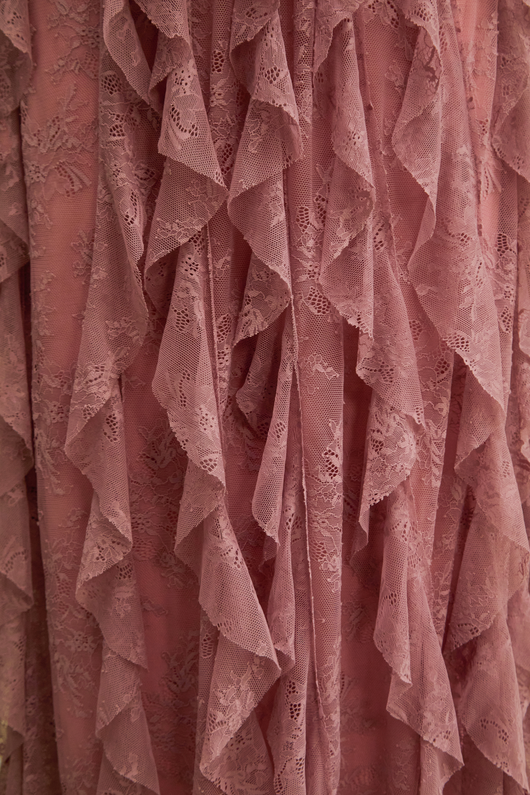 Viva La Vibes Pink Corset Bodice Ruffled Maxi Dress