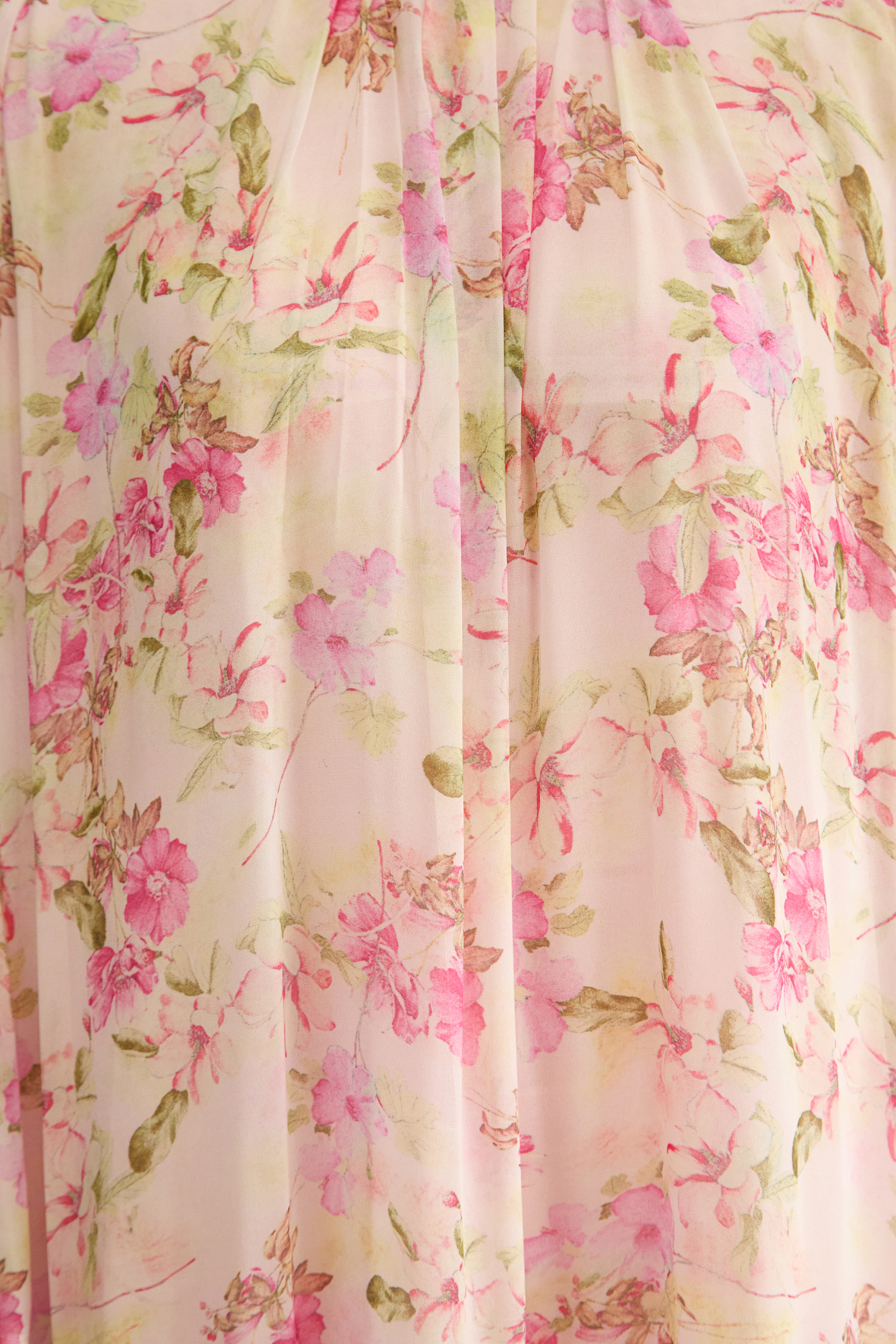 Dreamy Occasions Pink Floral Print Tiered Ruffle Maxi Dress