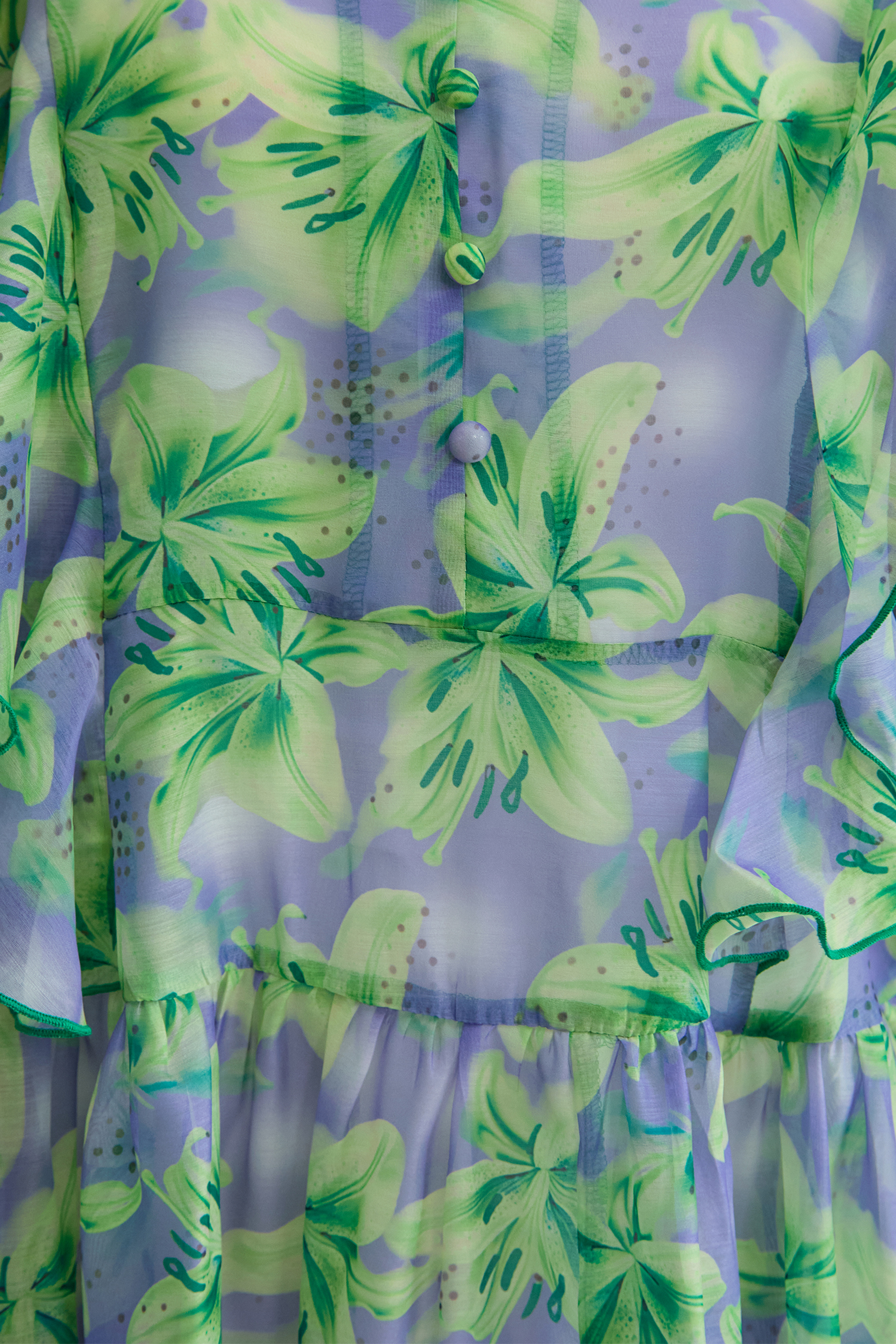 Summer Invite Purple Floral Print Ruffled Maxi Dress