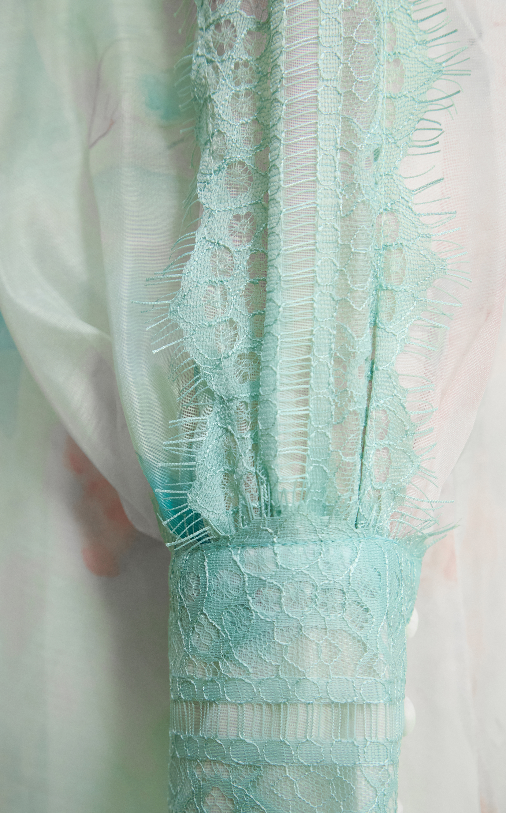 Venus Chartreuse Mint Butterfly Print Tiered Ruffle Maxi Dress