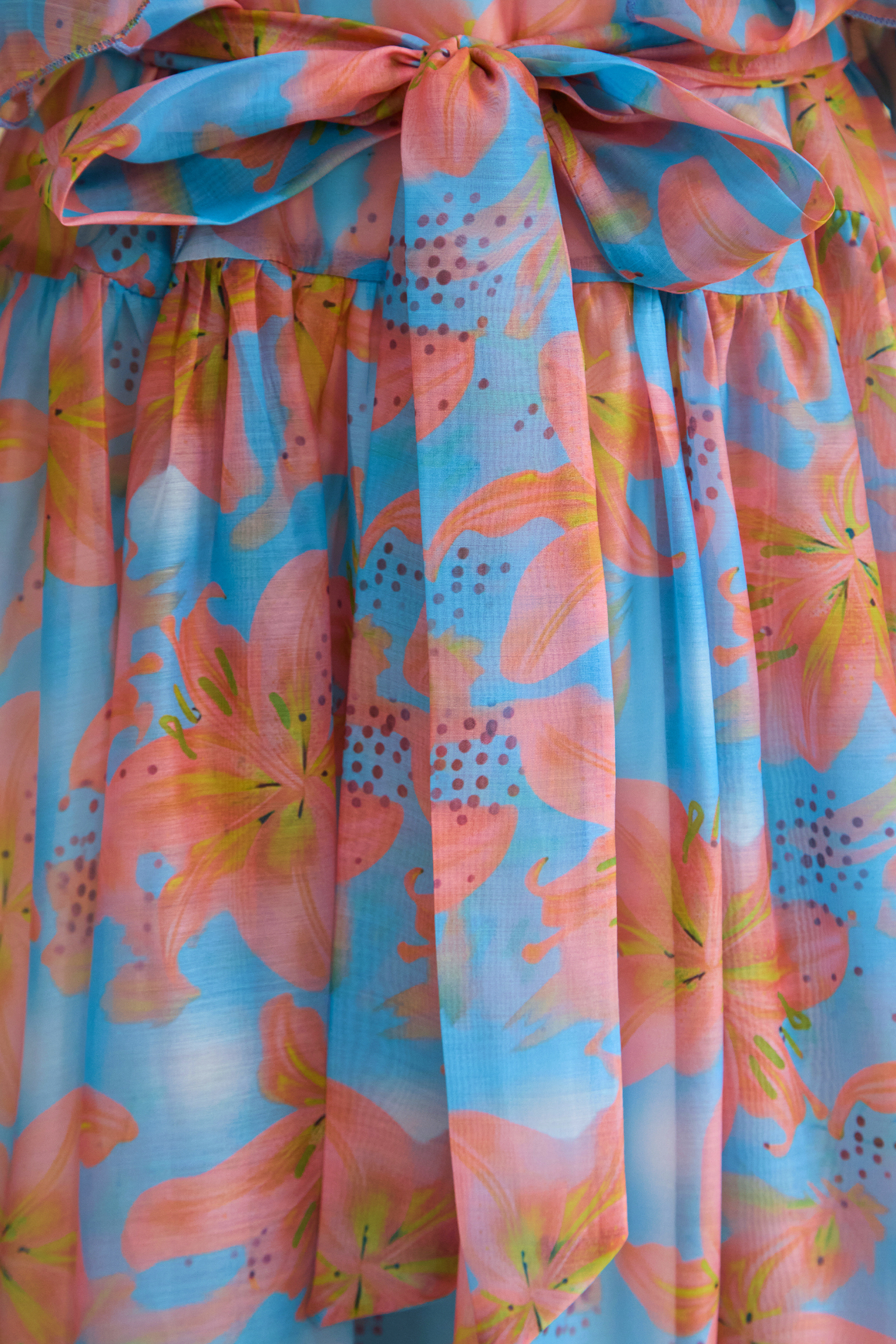 Every Sunny Moment Blue Floral Print Ruffled Maxi Dress