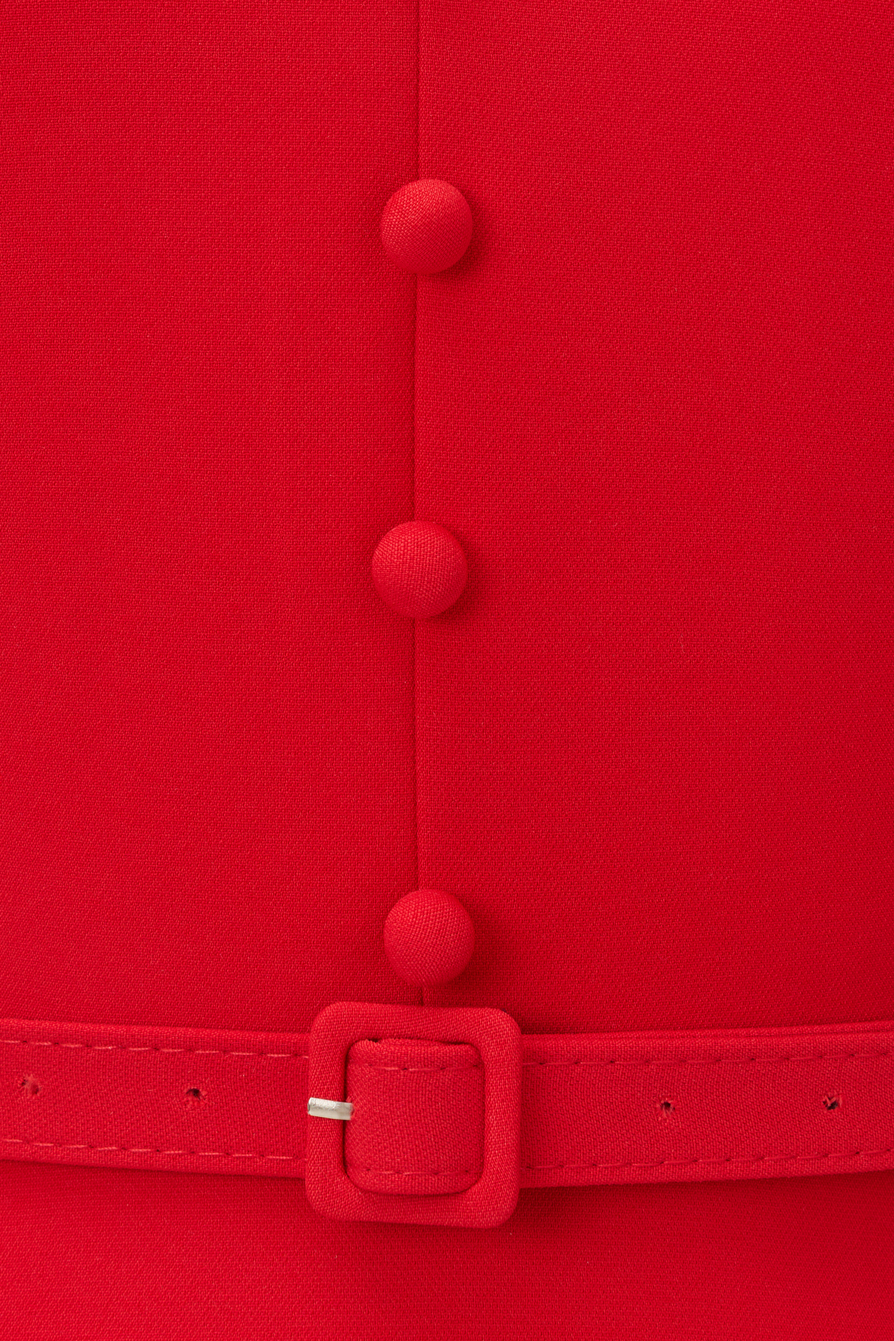 Forever Radiant Contrast Collar Belted Mini Dress