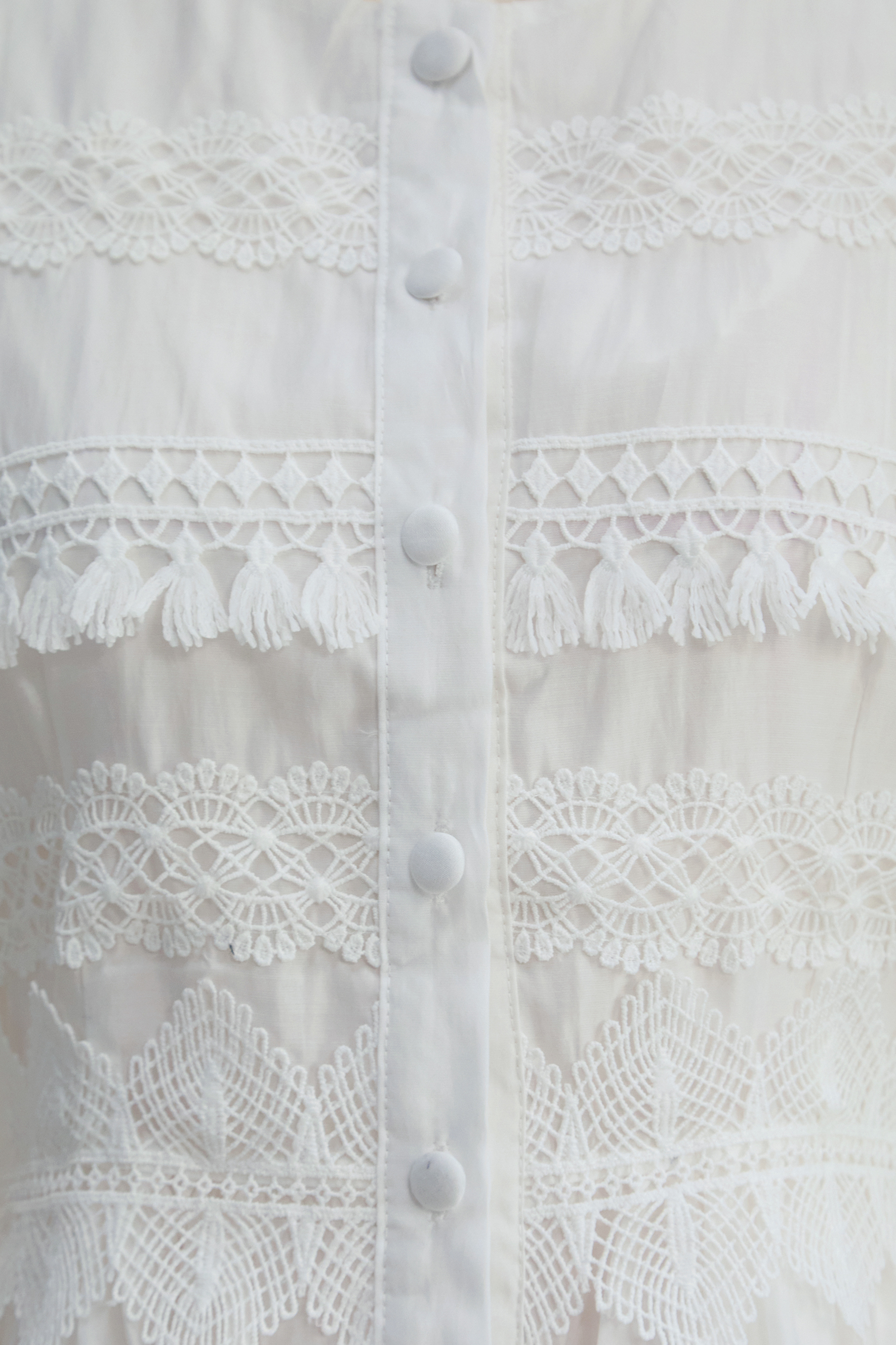 City Of Angels White Lace Embellished Short Sleeve Mini Dress