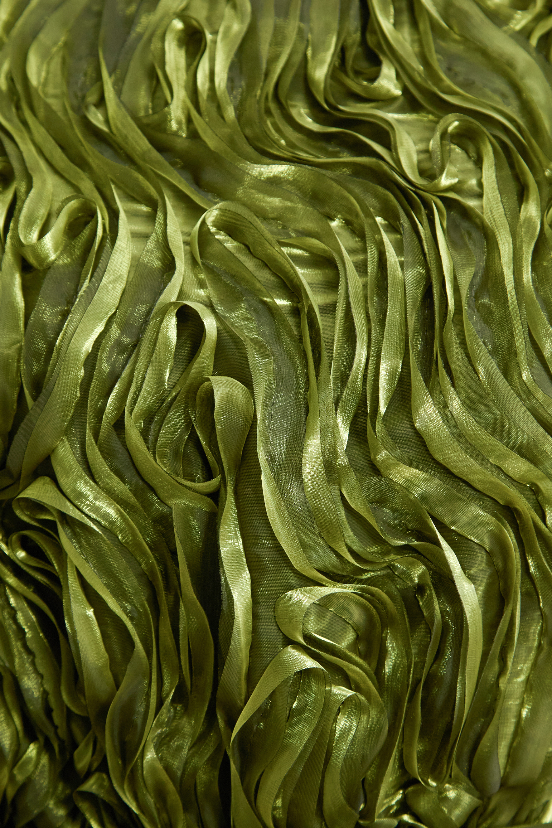 Graceful Darling Green Ruffled Bodice Puff Sleeve Maxi Dress