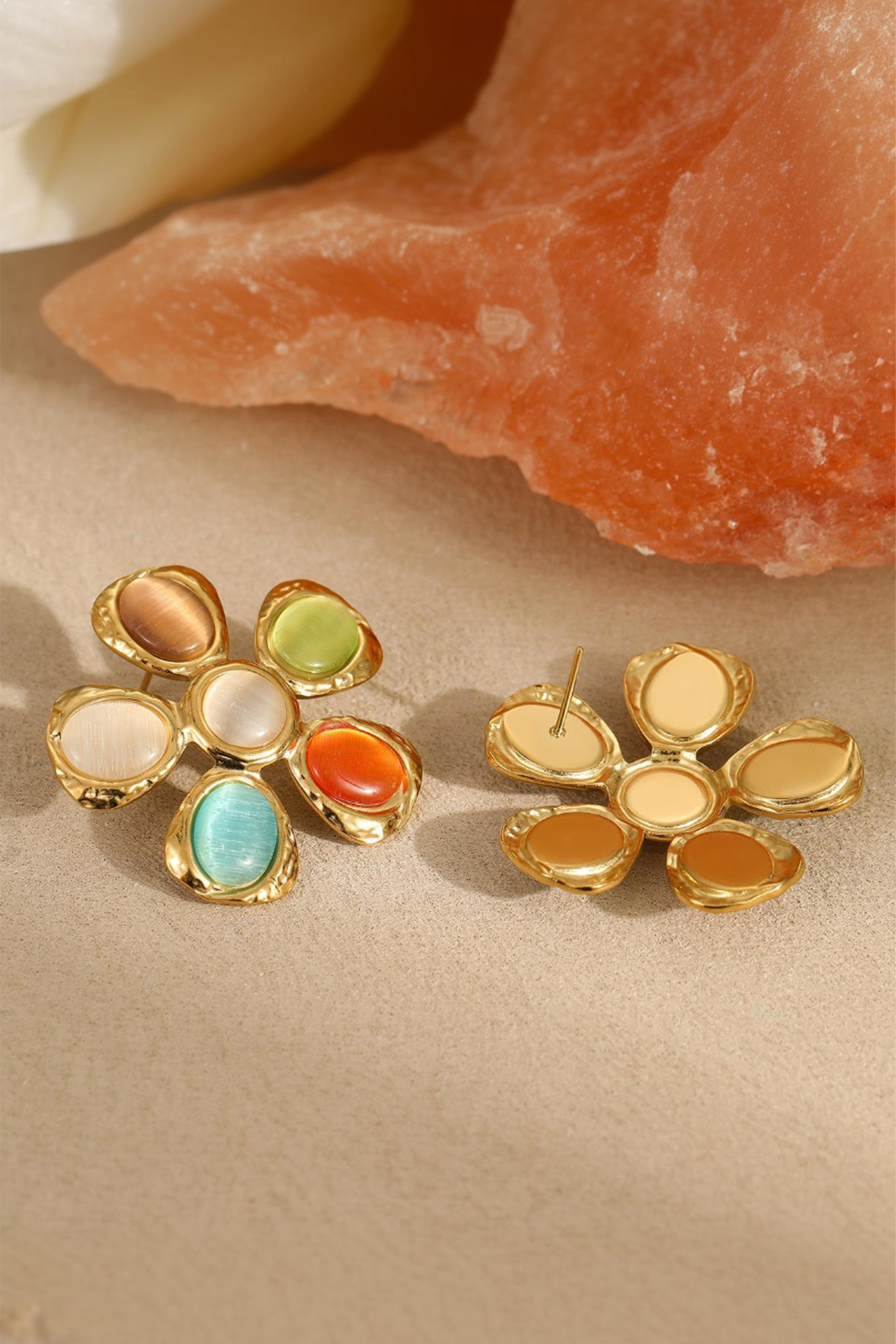 Multi Stone Floral Jewelry Set