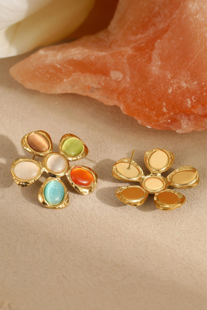 Multi Stone Floral Jewelry Set