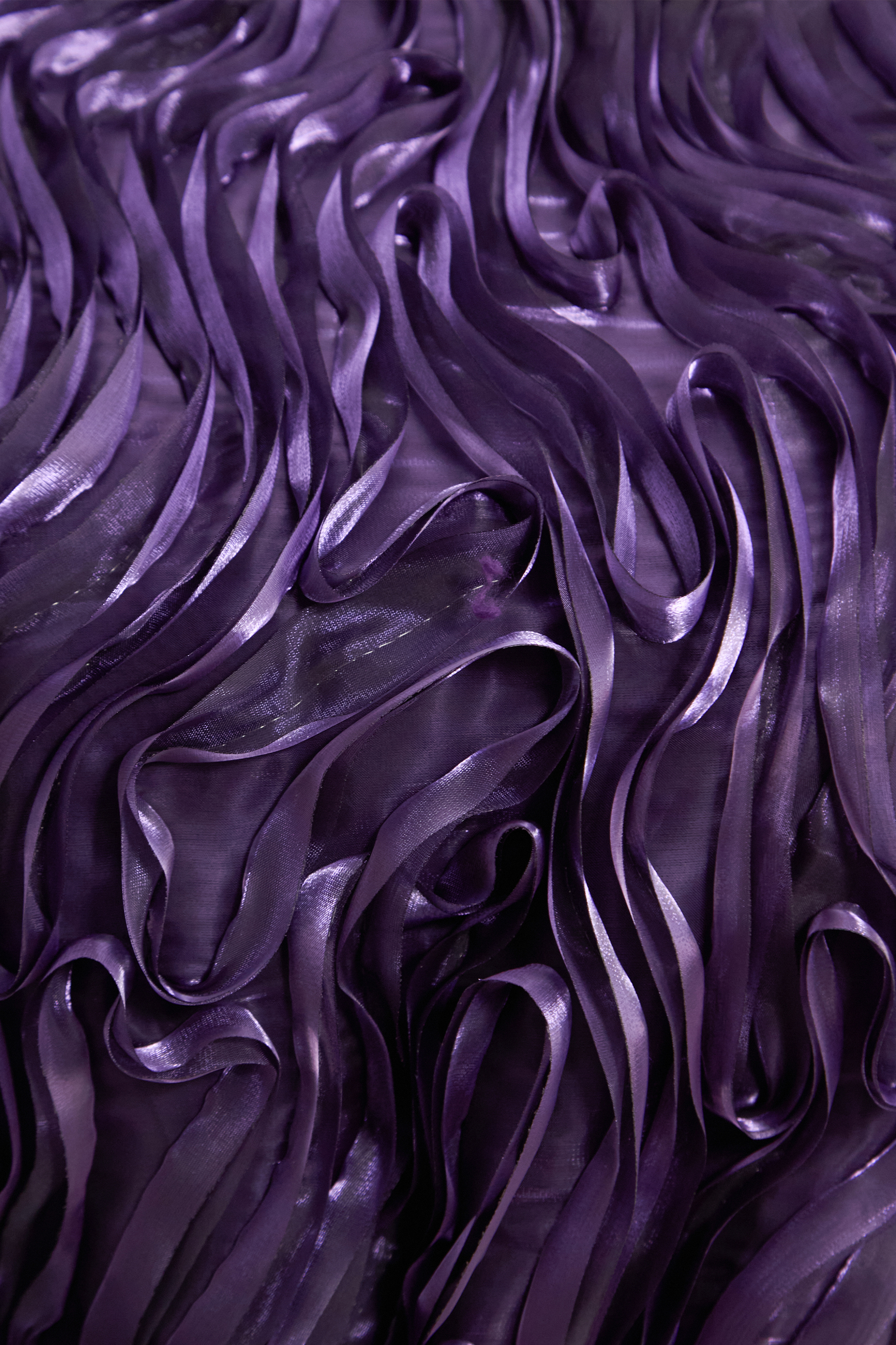 Graceful Darling Purple Ruffled Bodice Puff Sleeve Maxi Dress