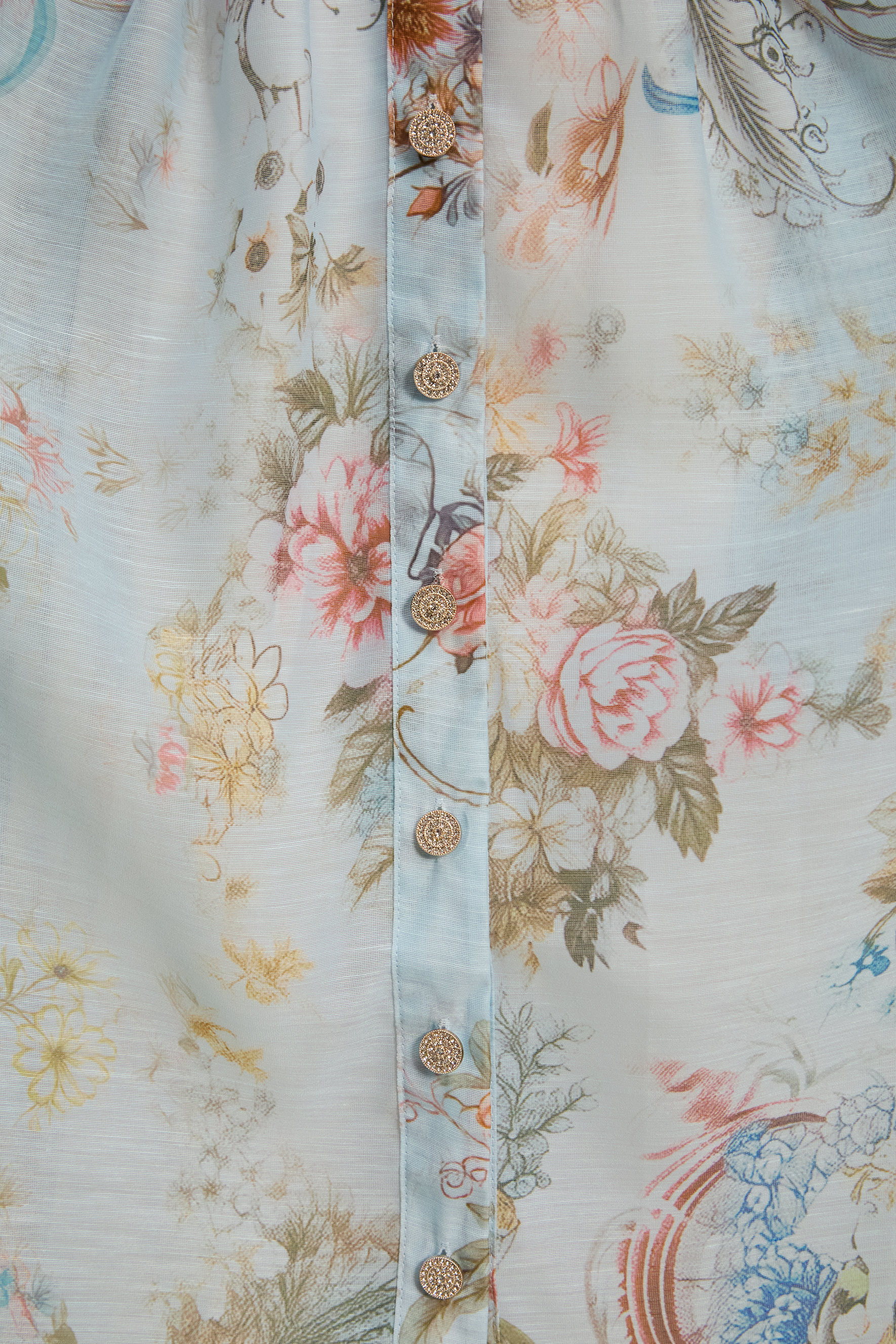 Garden Girl Moment Blue Floral Print Short Sleeve Maxi Dress