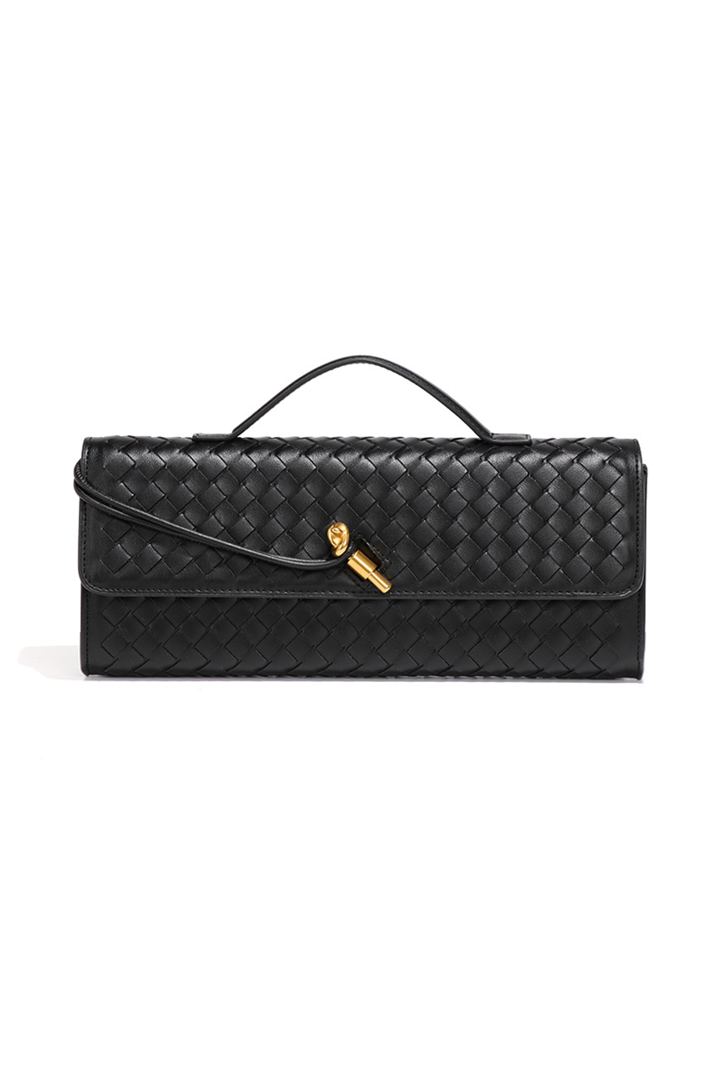 Woven Leather Clutch Bag