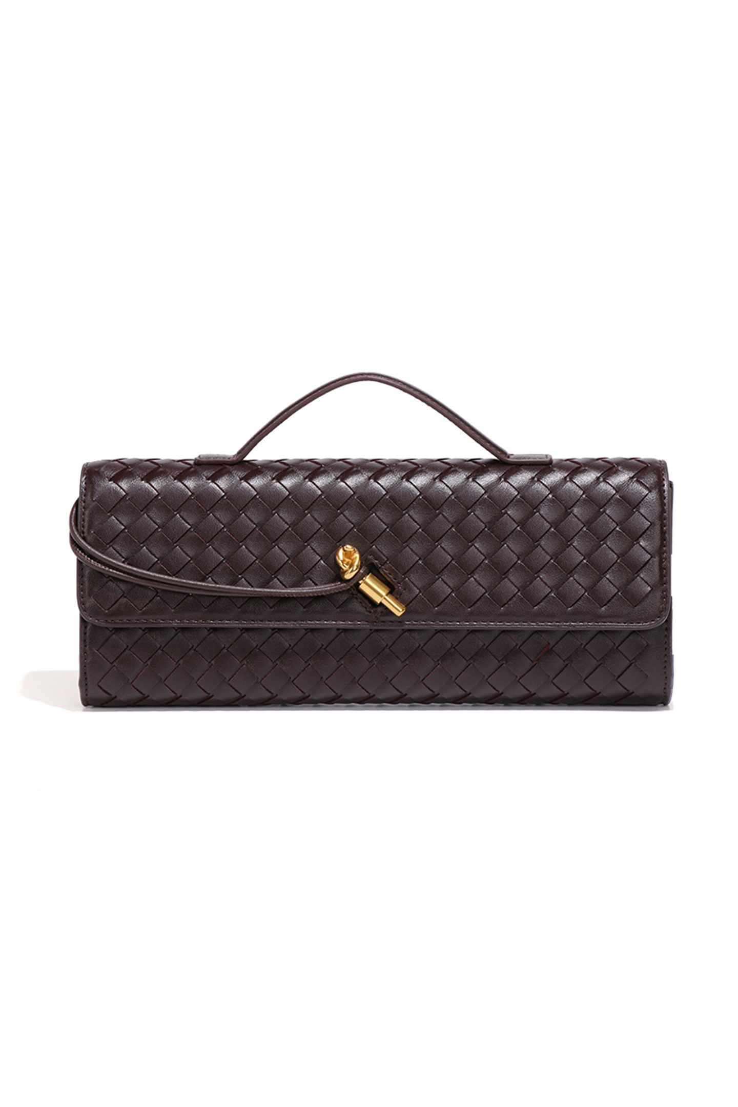 Woven Leather Clutch Bag