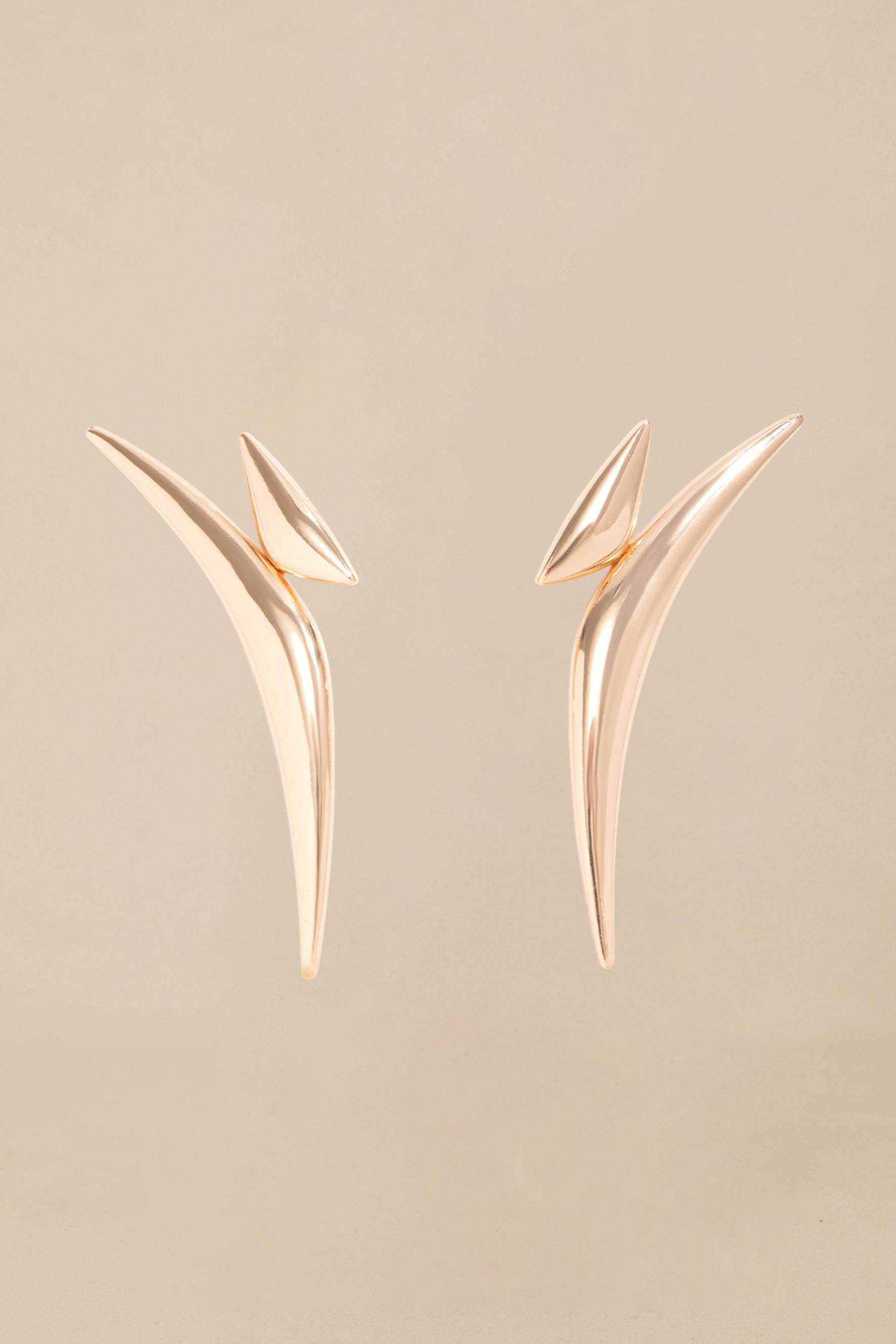 Abstract Triangle Pointed Drop Earrings