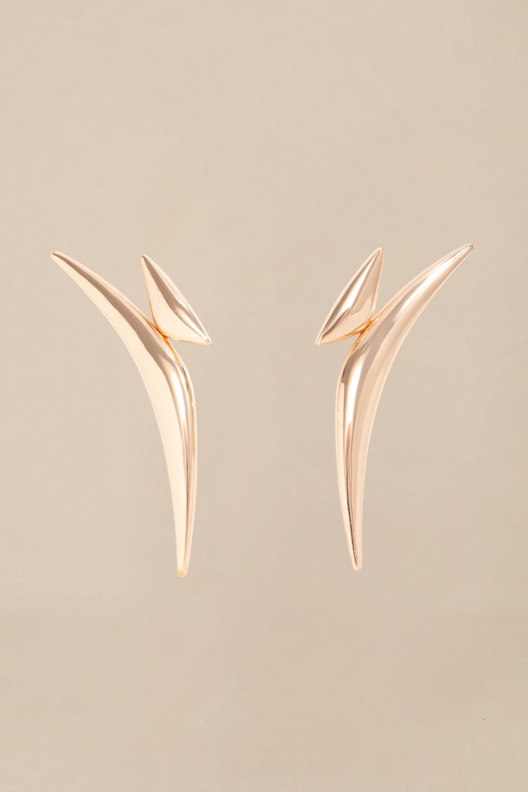 Abstract Triangle Pointed Drop Earrings
