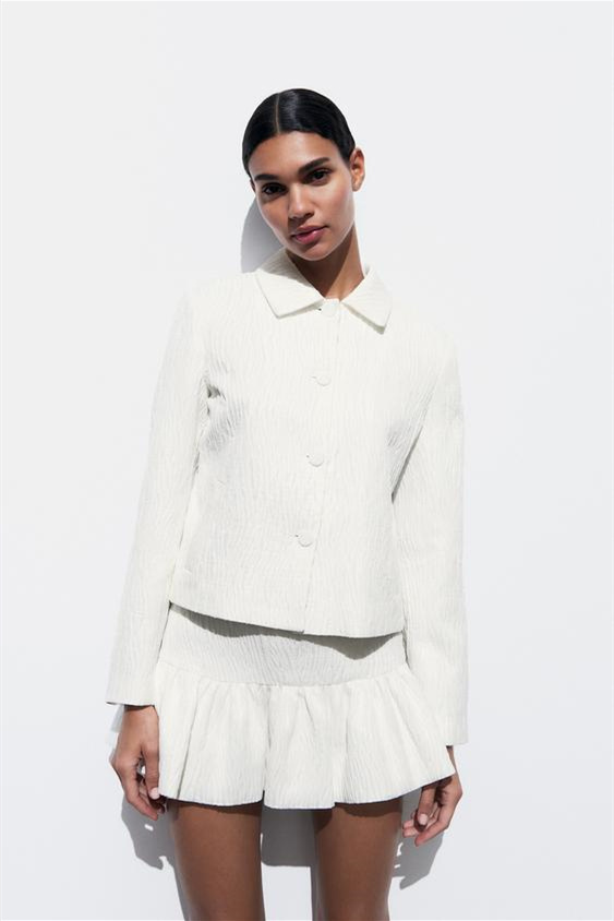 Denise Lapel Blazer Textured Set