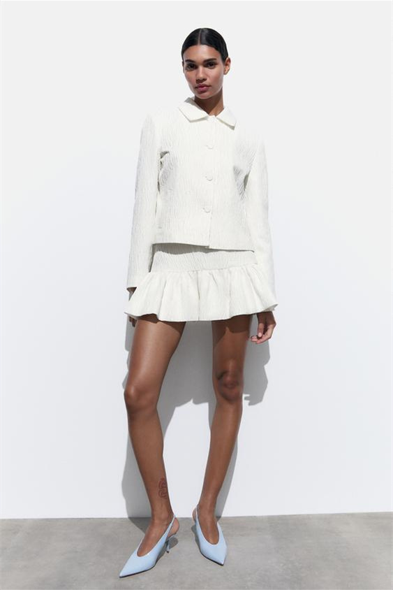 Denise Lapel Blazer Textured Set