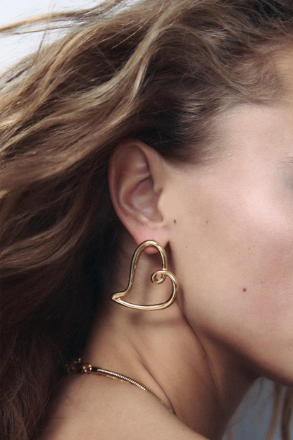 Heart Hoop Earrings