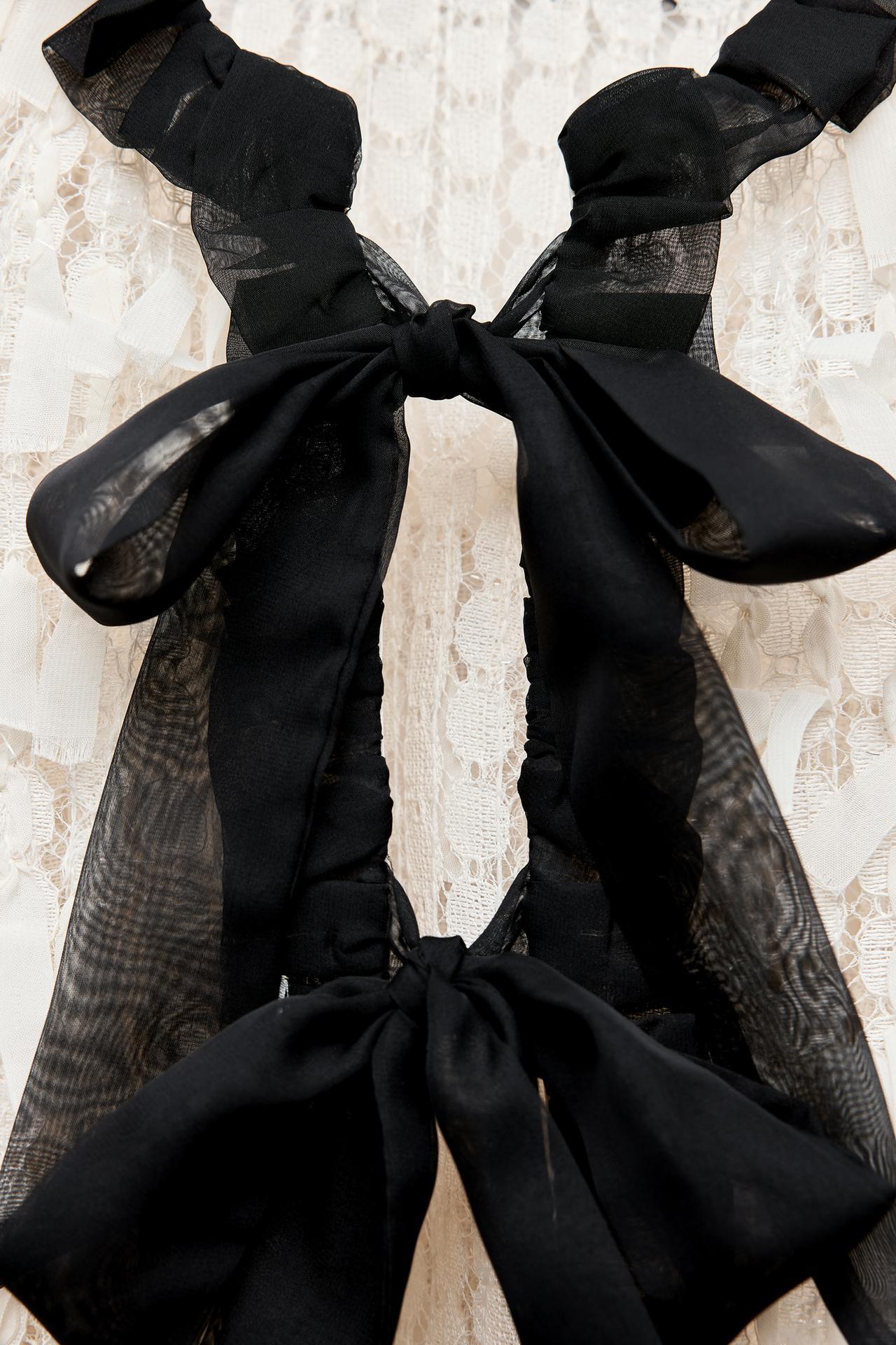 Tie Front Fringed Cardigan