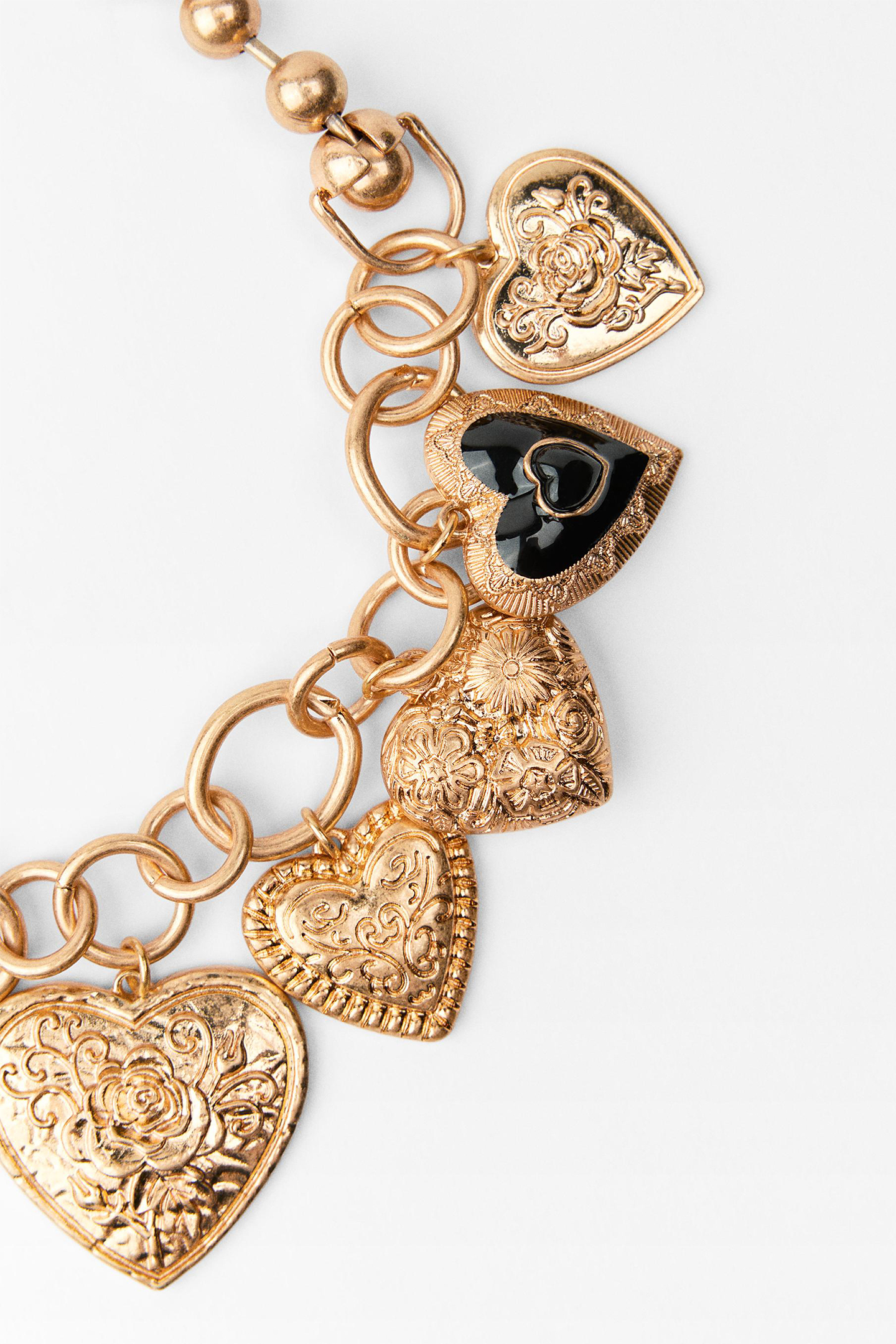Metal Heart Charm Necklace
