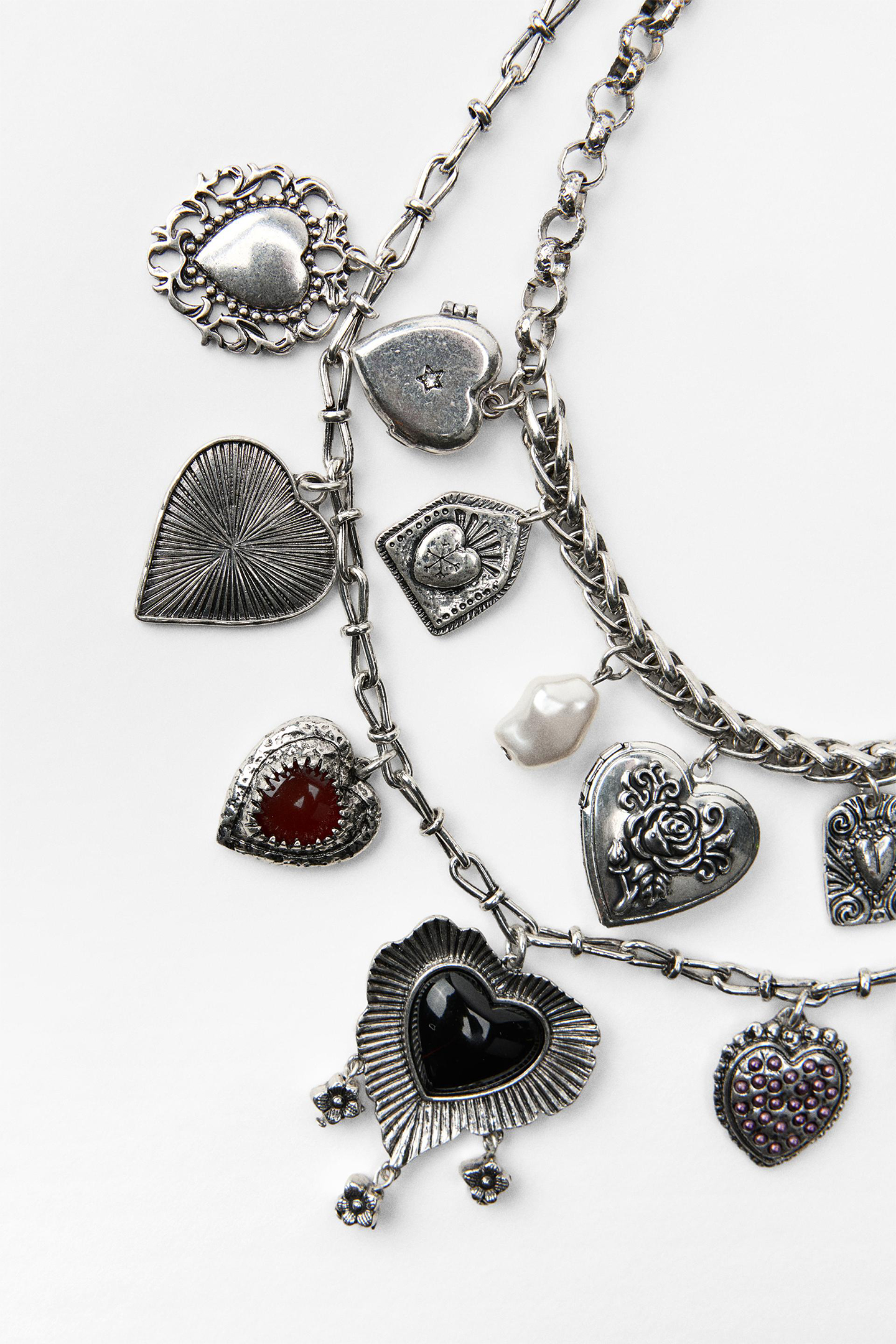 Two-Pack Irregular Heart Necklace Set