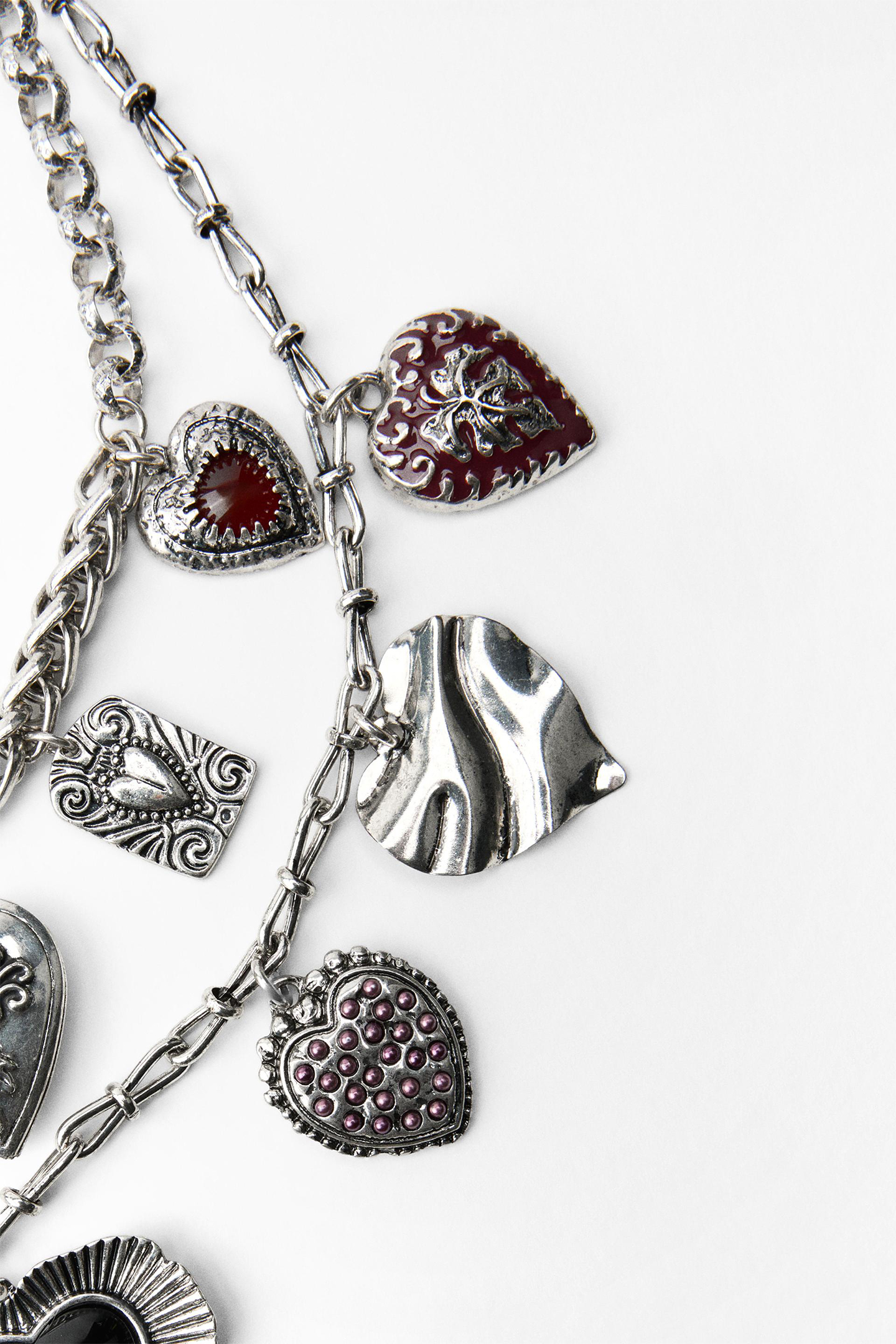 Two-Pack Irregular Heart Necklace Set