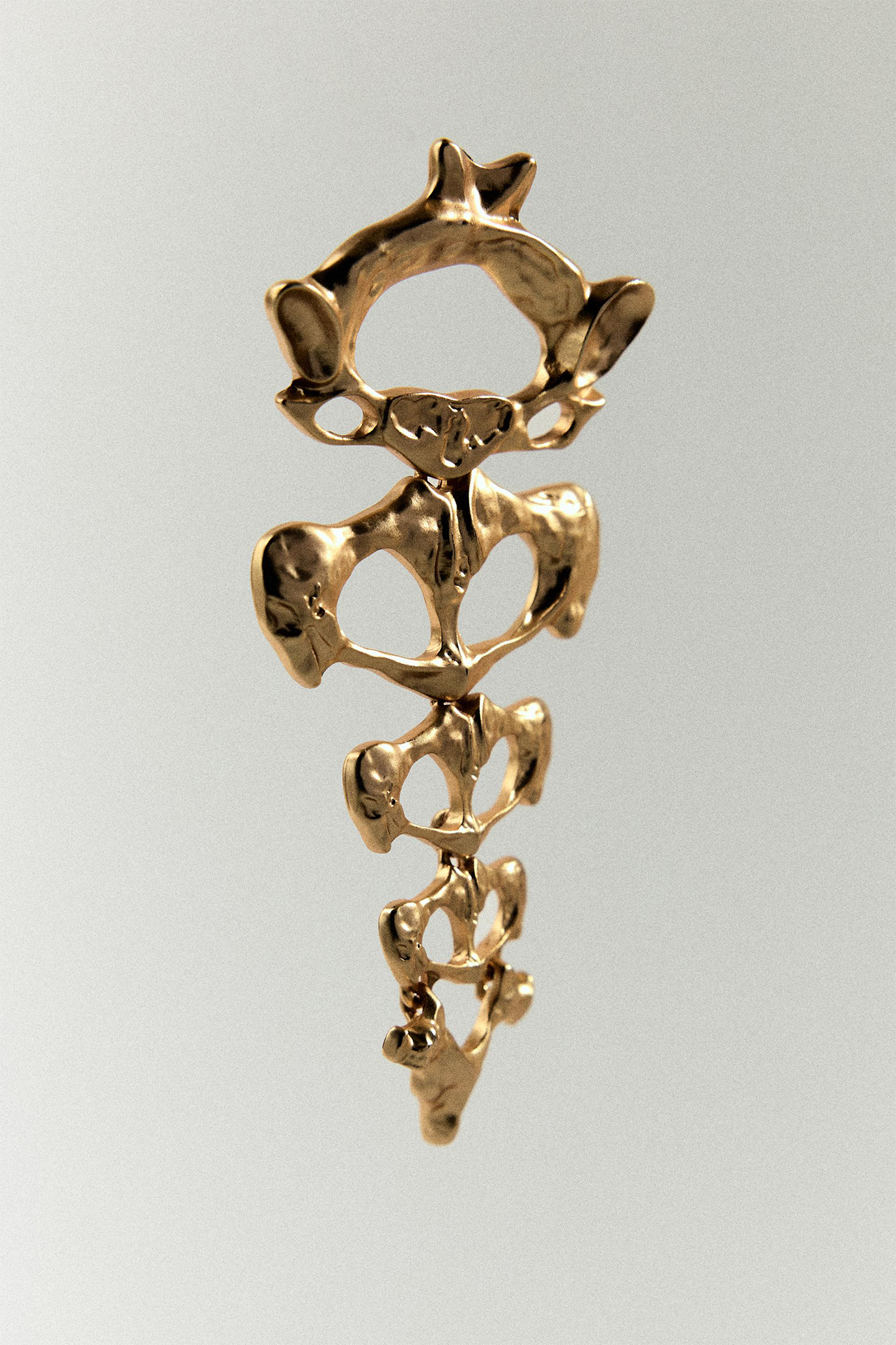 Metal Skeleton Shaped Drop Earrings