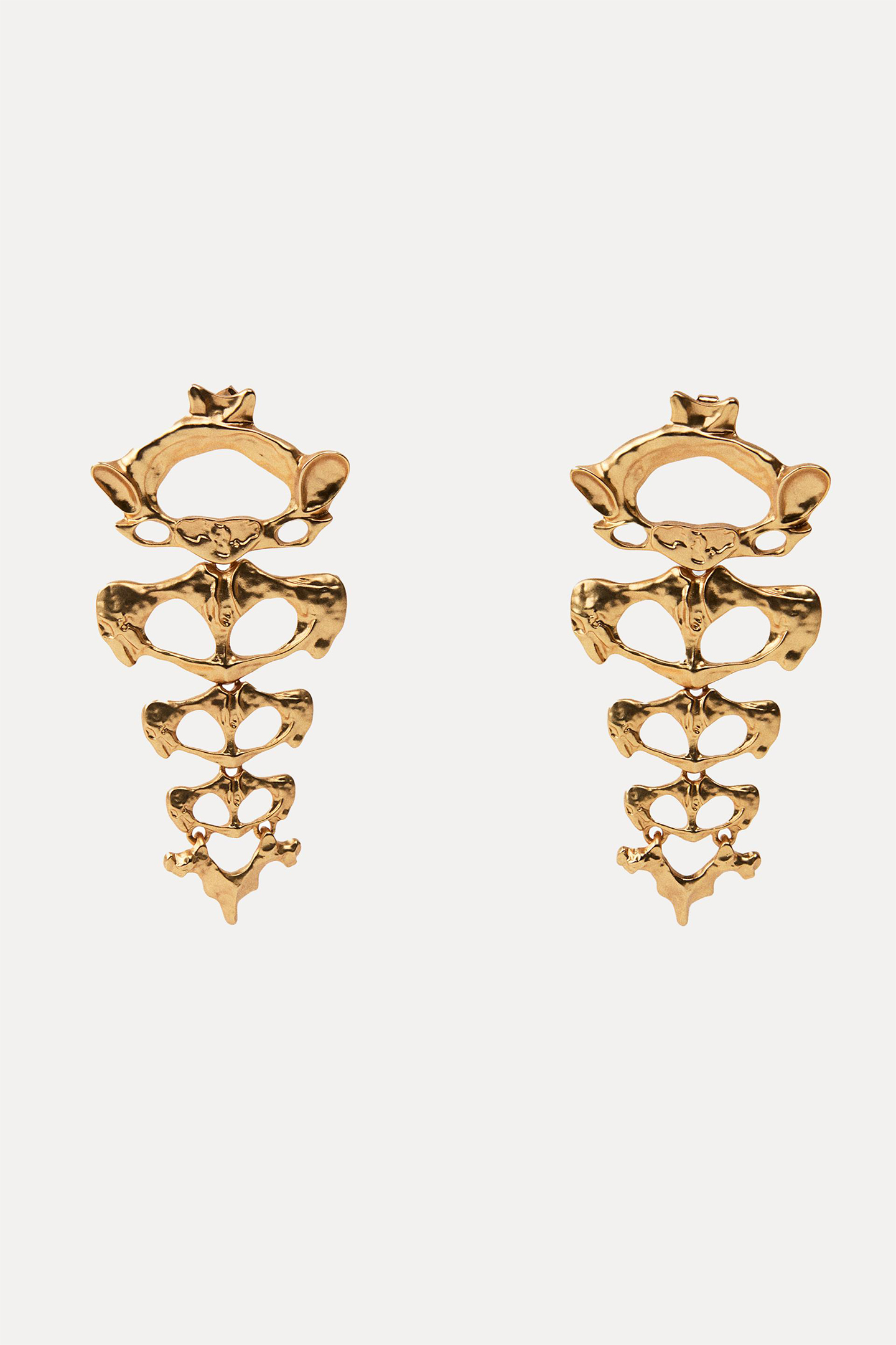 Metal Skeleton Shaped Drop Earrings