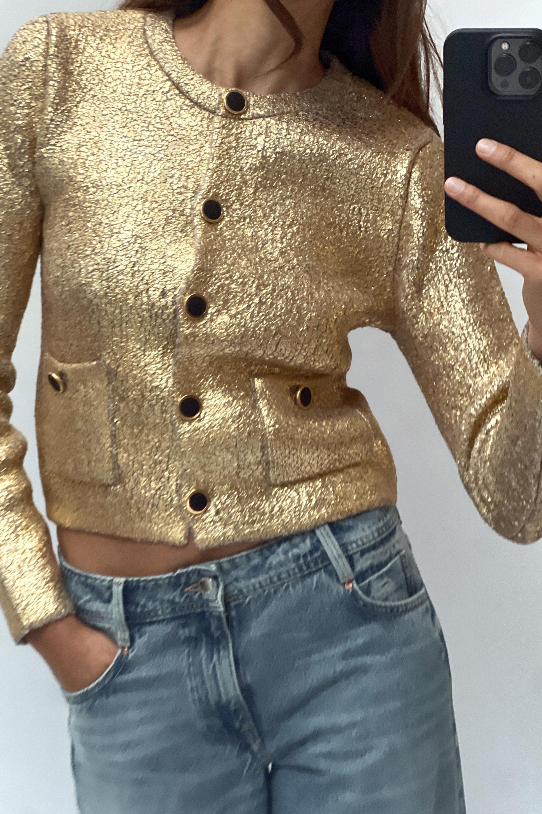 Brook Gold Knit Cardigan