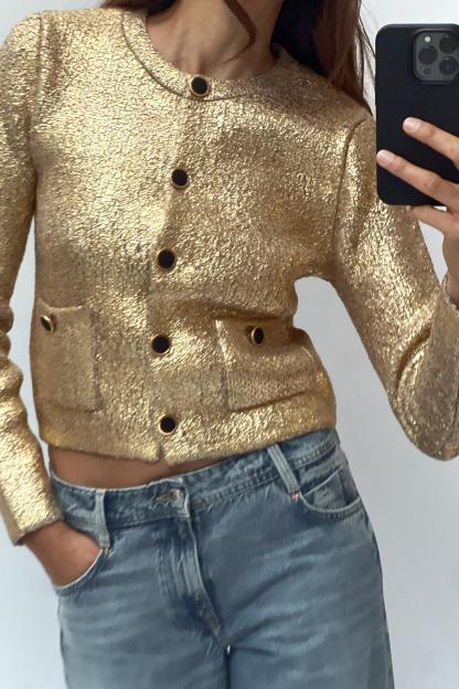 Brook Gold Knit Cardigan