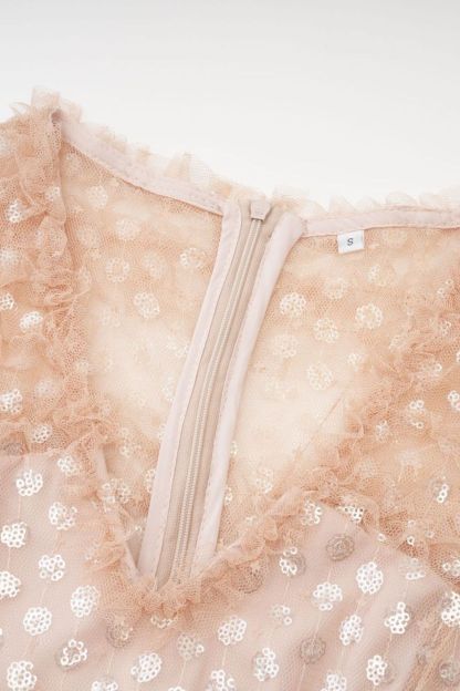 Dreamy Sweetness Nude Short Sleeve Tiered Maxi Dress