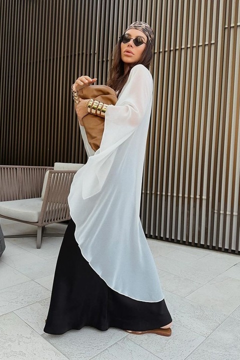 Round Neck Drape Design Cape Top