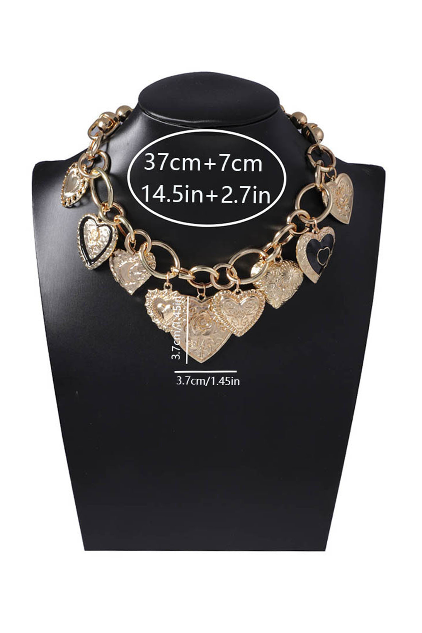 Metal Heart Charm Necklace