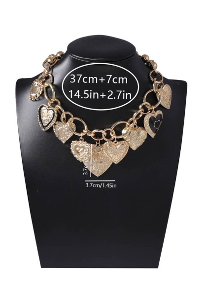 Metal Heart Charm Necklace