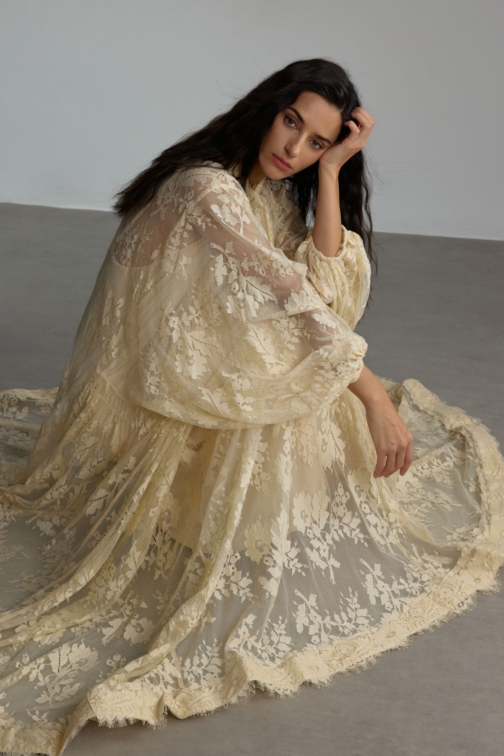 AAMERI VINTAGE SHEER TIERED DRESS KEITAMARUYAMA×AMERI SHEER