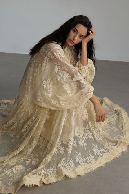 Catharine Floral Lace Sheer Maxi Dress