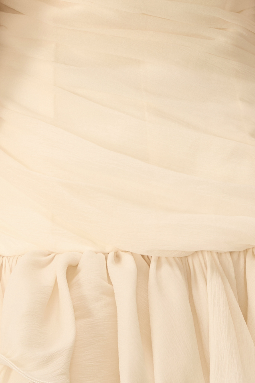 In A Fairytale Off Shoulder Ruffle Mini Dress