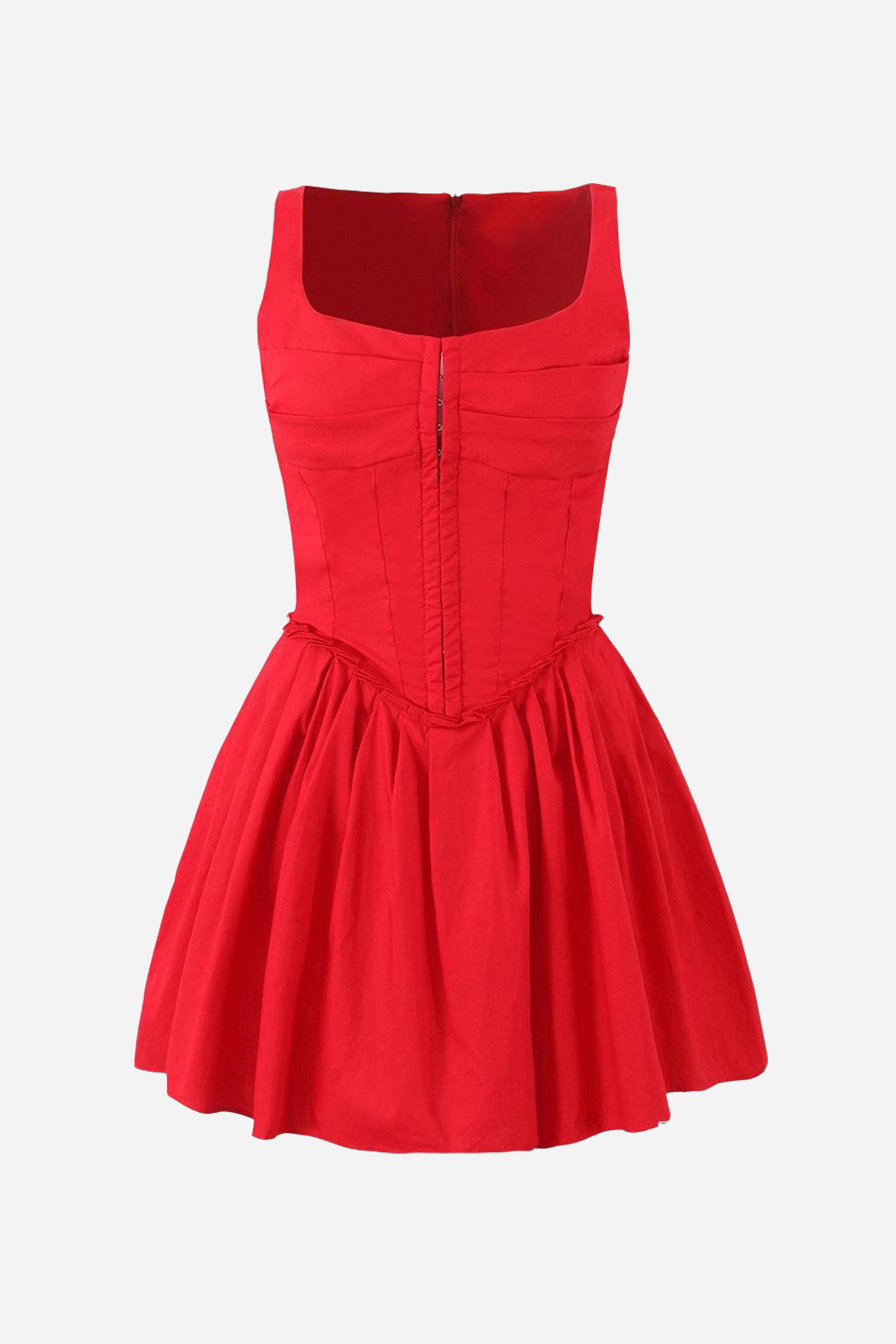 Sleeveless Bustier Pleated Mini Dress