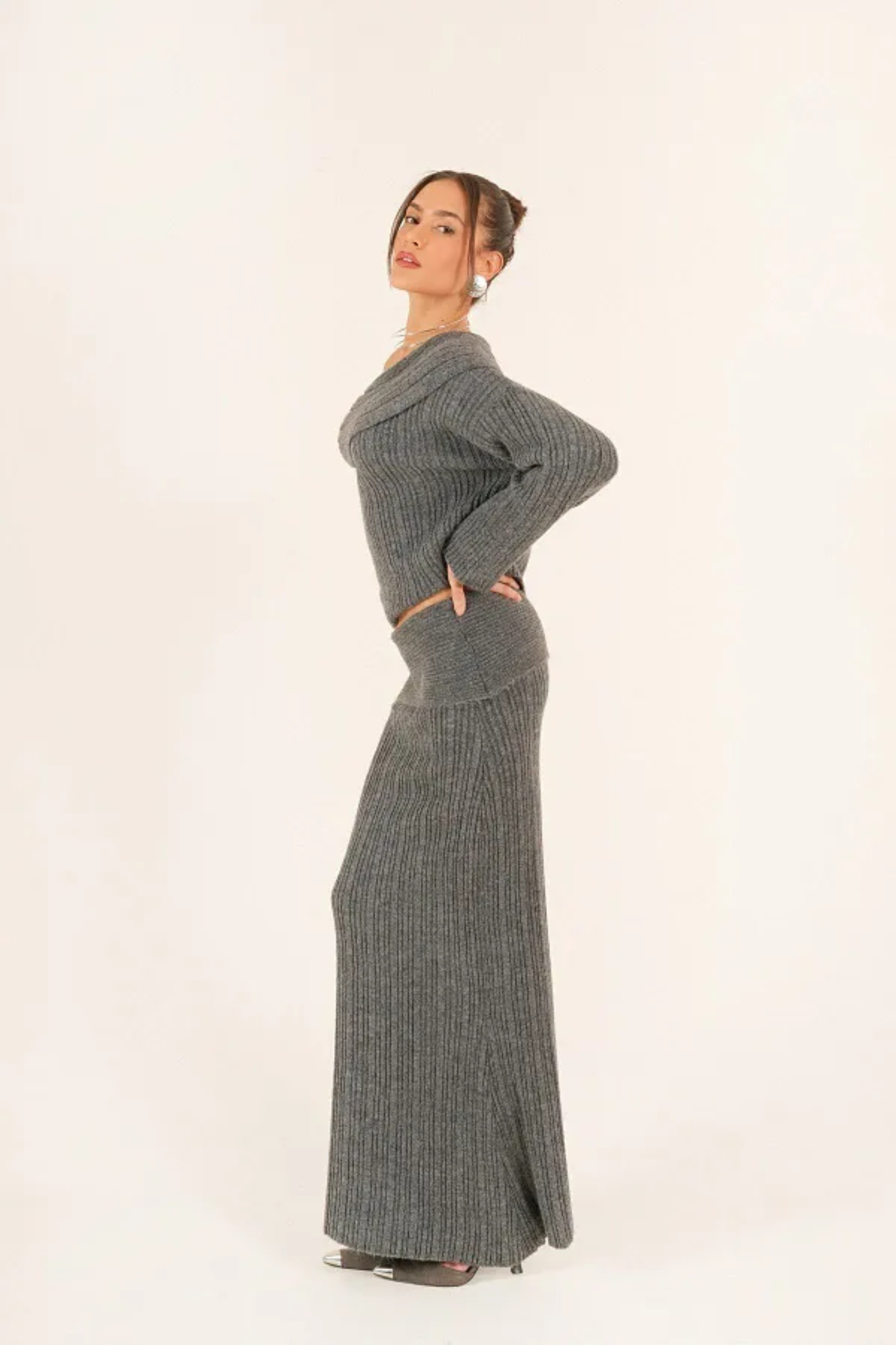 Georgia Off-Shoulder Knitted Set