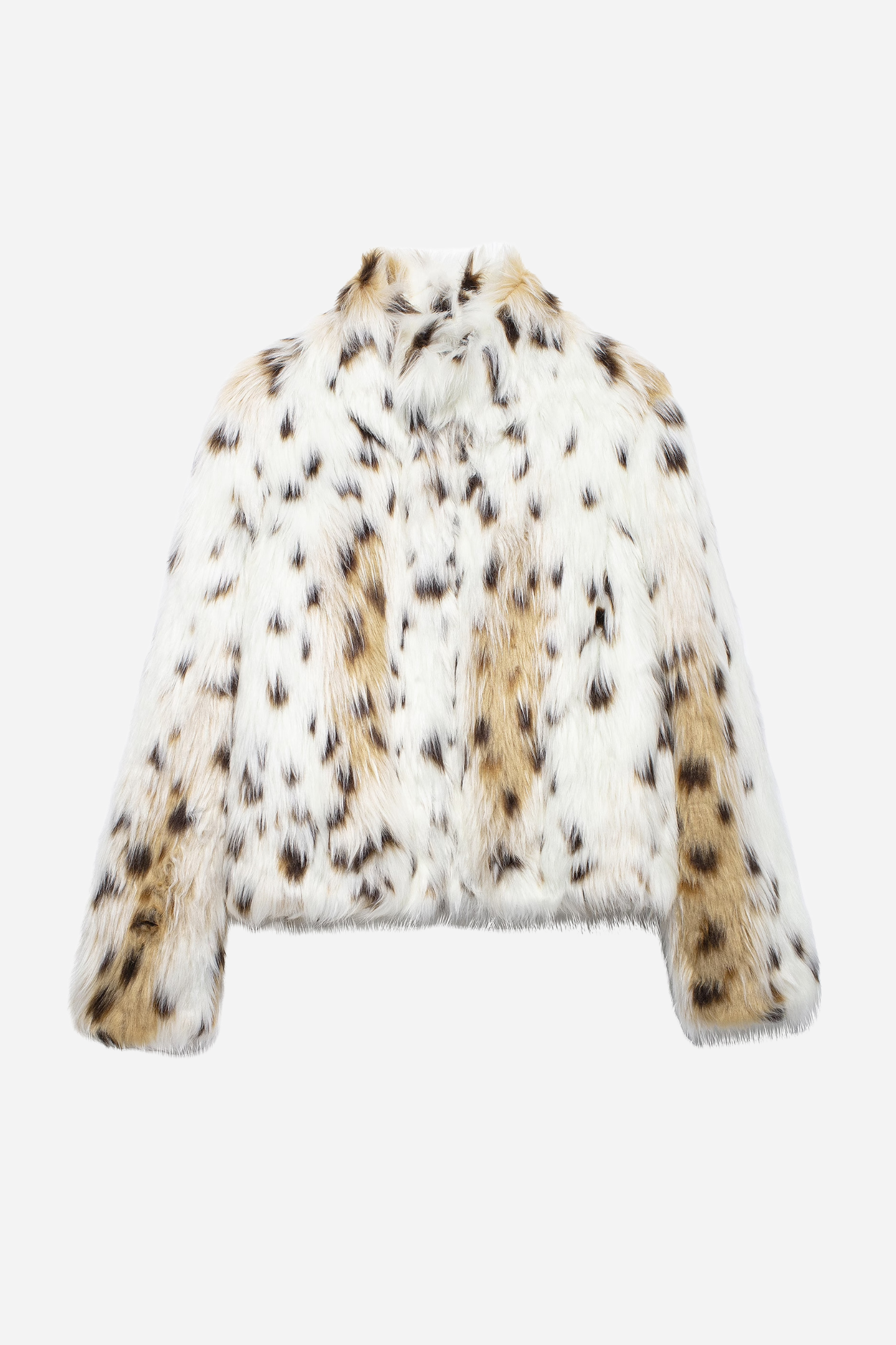 Hulda Leopard Printed Faux Fur Jacket-Sunfere Hulda Leopard Printed Faux Fur Jacket-Sunfere