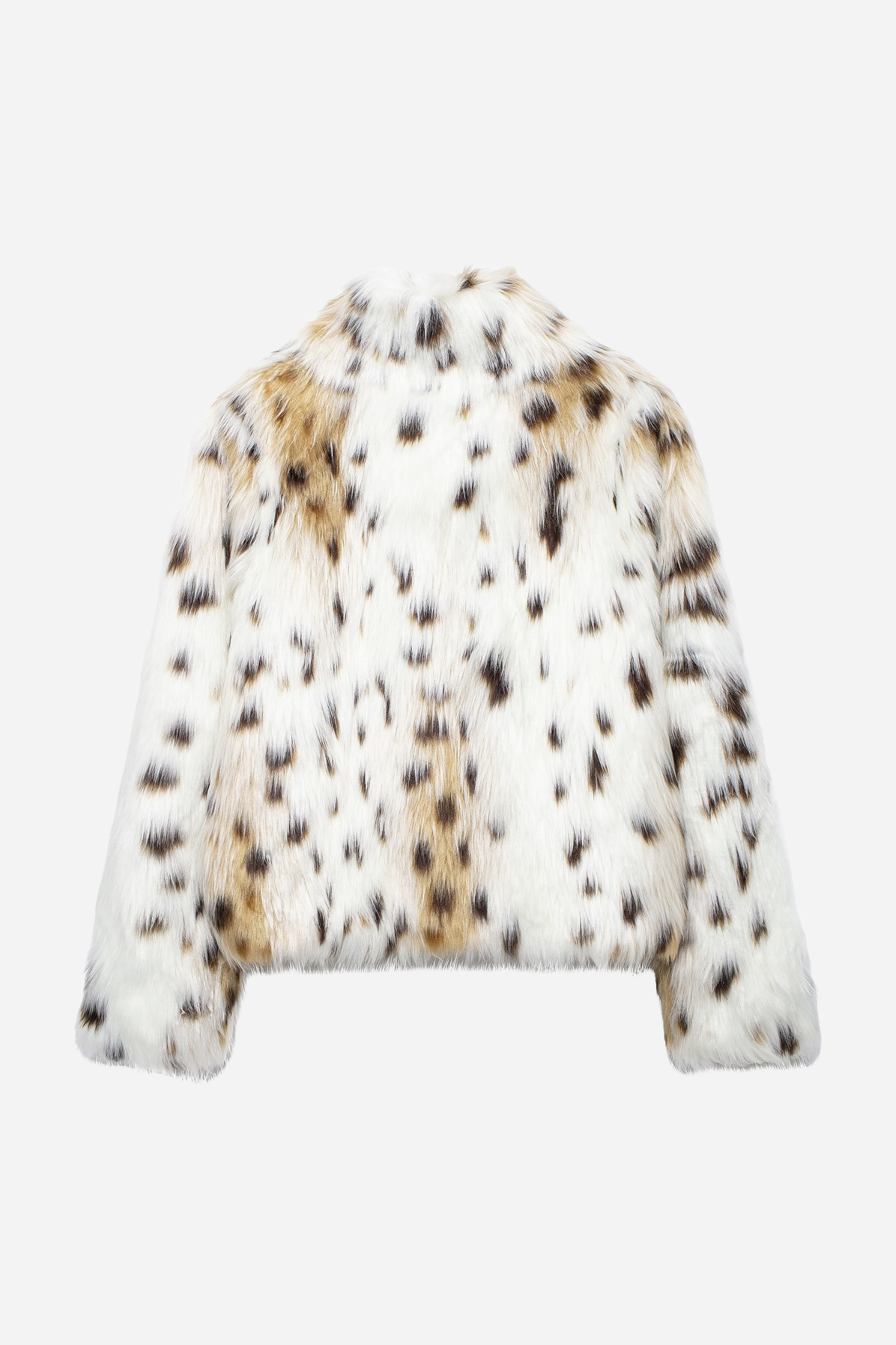 【NOT KNOWING】White Leopard Crop Fur Jacket Hulda Leopard Printed Faux Fur Jacket-Sunfere – sunfere