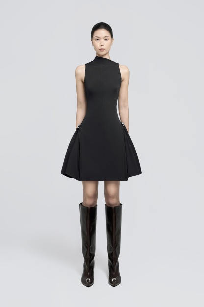 Samantha Asymmetrical Flared Mini Dress