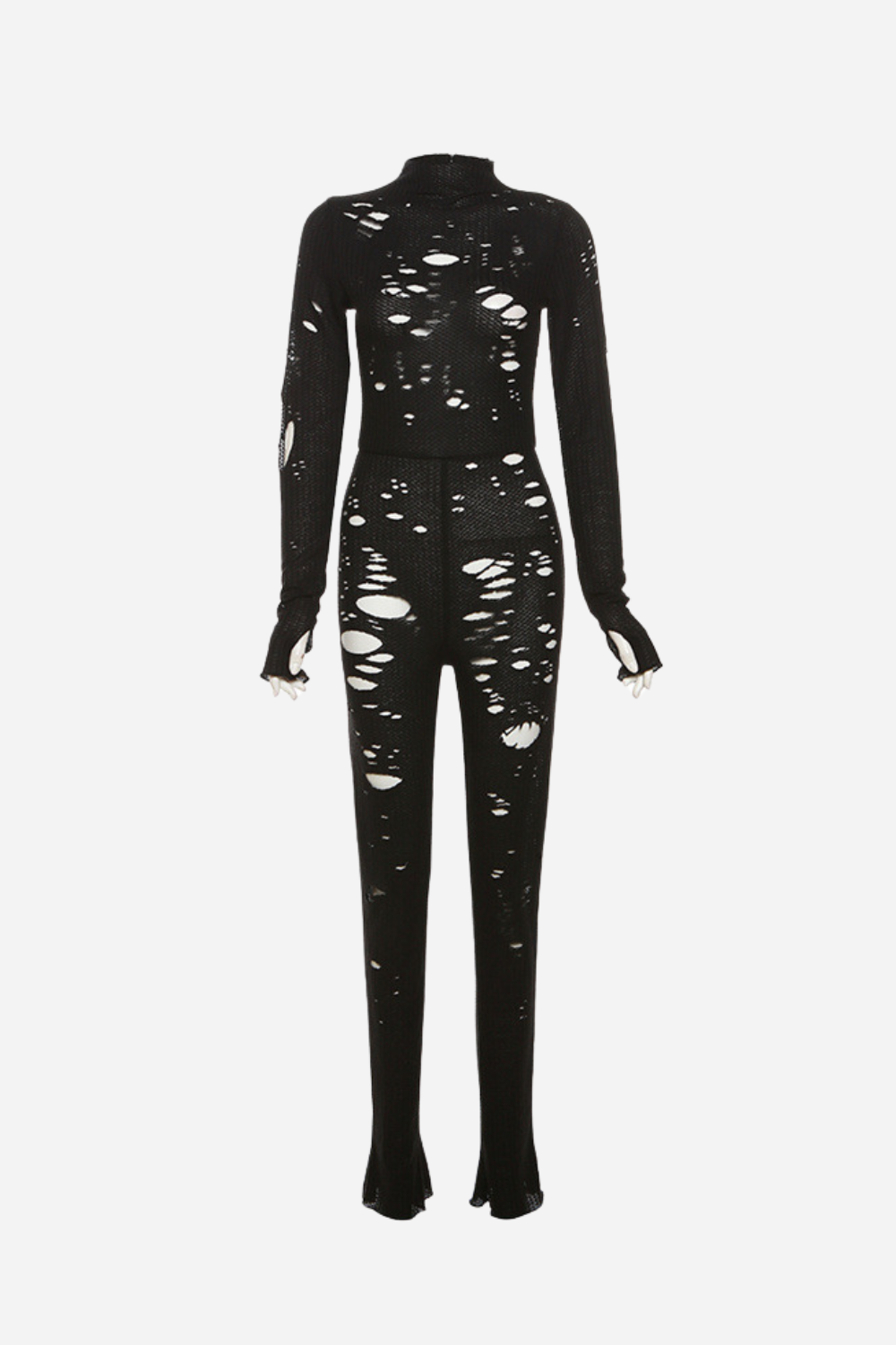 Ripped Tassel Knitted Bodysuit