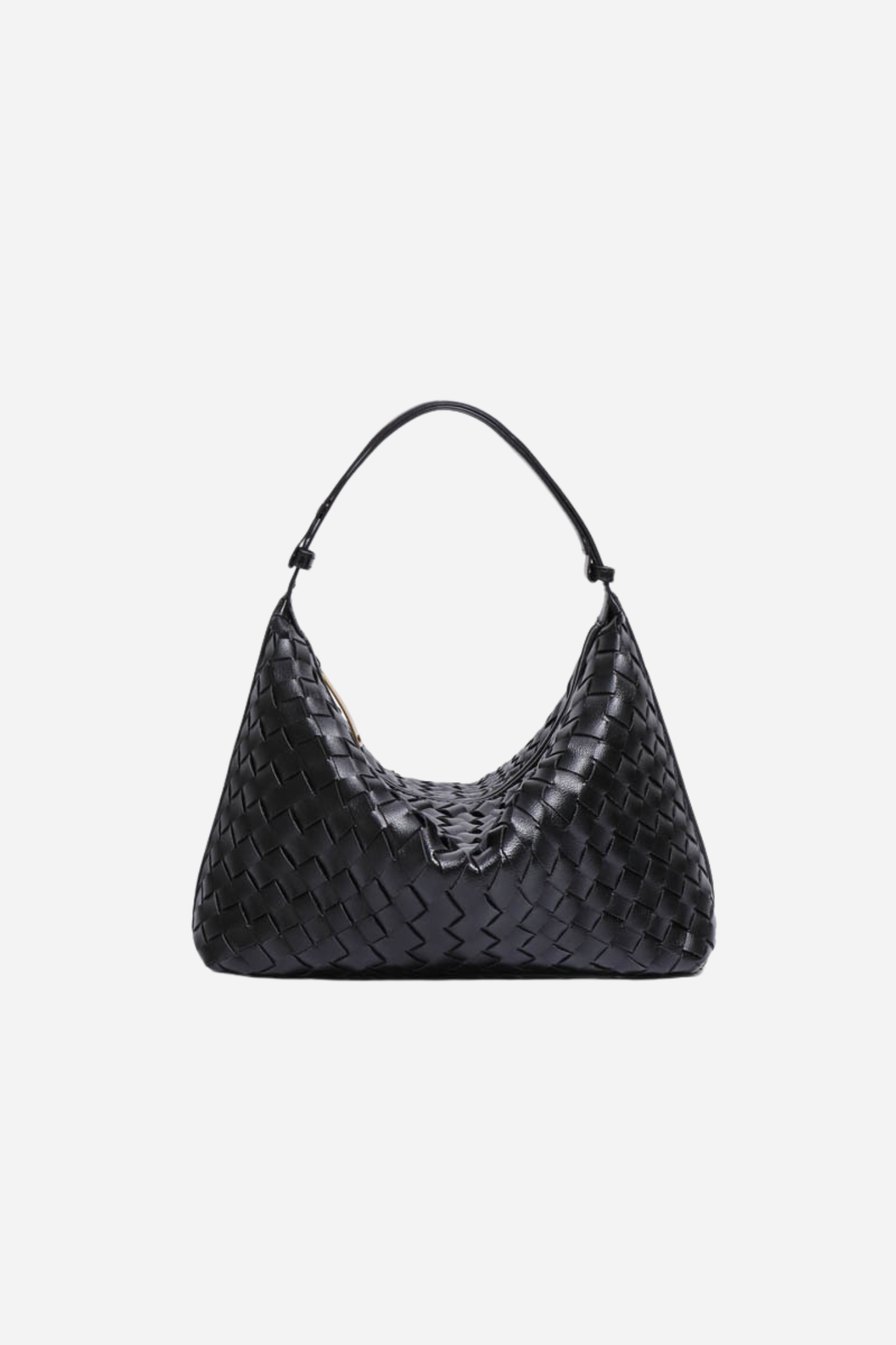Weaved Leather Hobo Bag-Sunfere