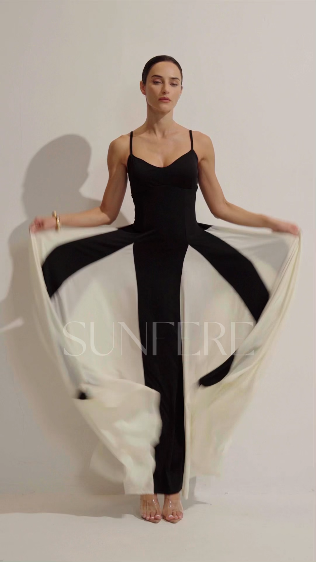 Griselda Color Block Maxi Slip Dress