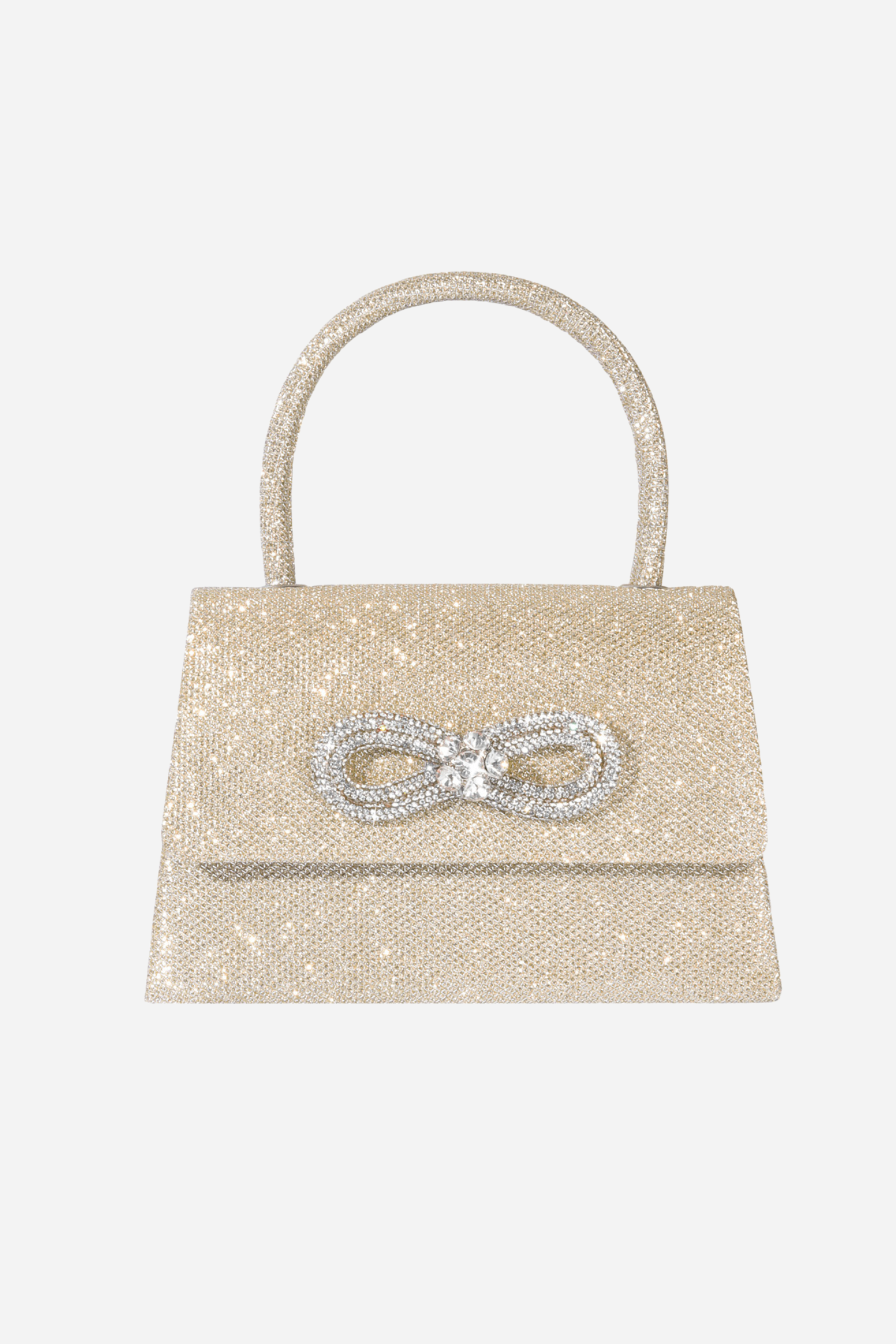 Metallic Shine Diamante Handle Bag